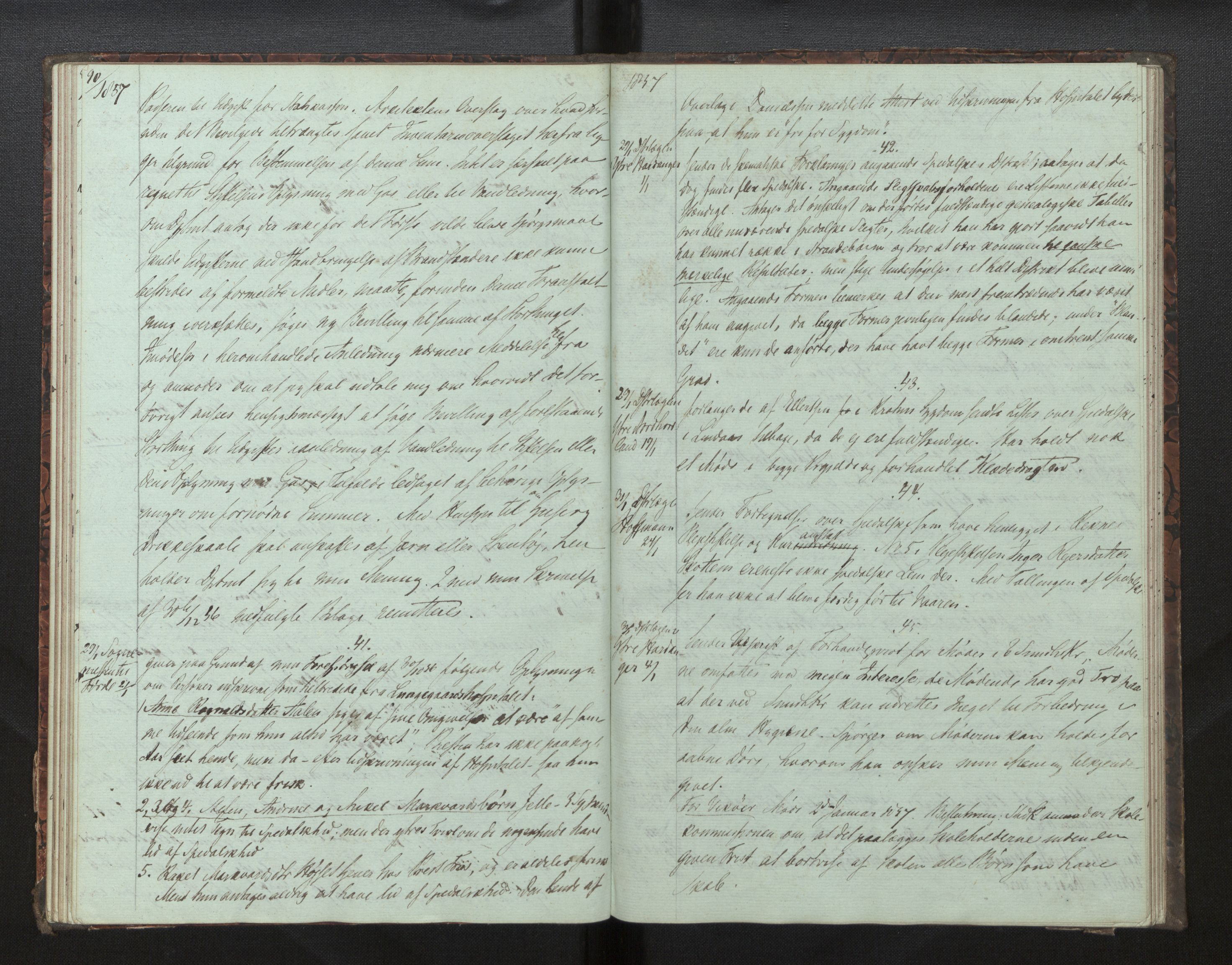 Lepraarkiver - Overlegen for den spedalske sykdom, AV/SAB-A-61001/B.c/L0001: Journal, 1854-1859, s. 90-91