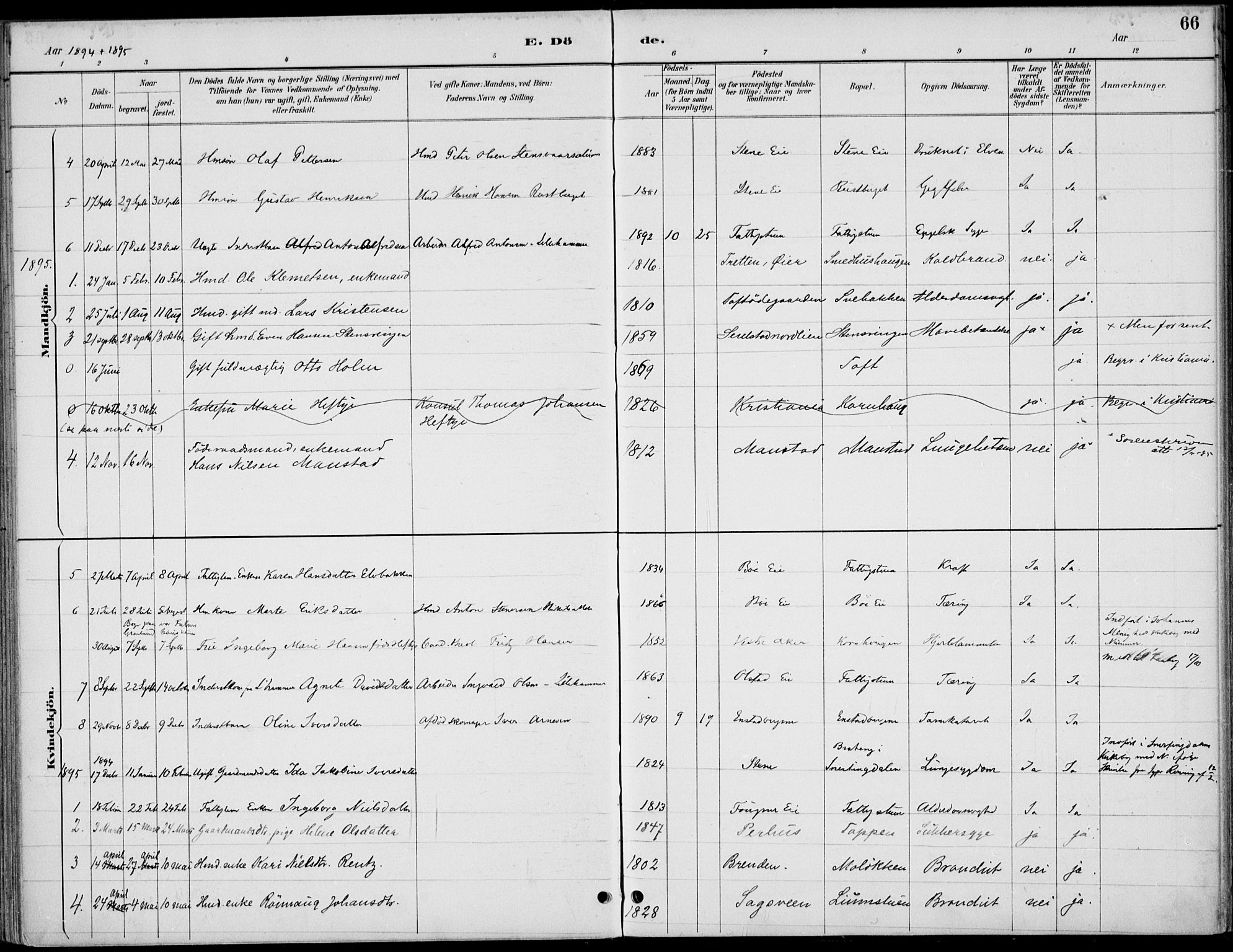 Østre Gausdal prestekontor, AV/SAH-PREST-092/H/Ha/Haa/L0003: Ministerialbok nr. 3, 1887-1901, s. 66