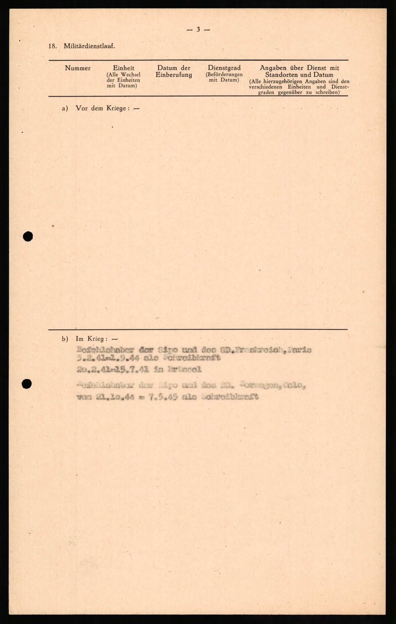 Forsvaret, Forsvarets overkommando II, AV/RA-RAFA-3915/D/Db/L0013: CI Questionaires. Tyske okkupasjonsstyrker i Norge. Tyskere., 1945-1946, s. 314