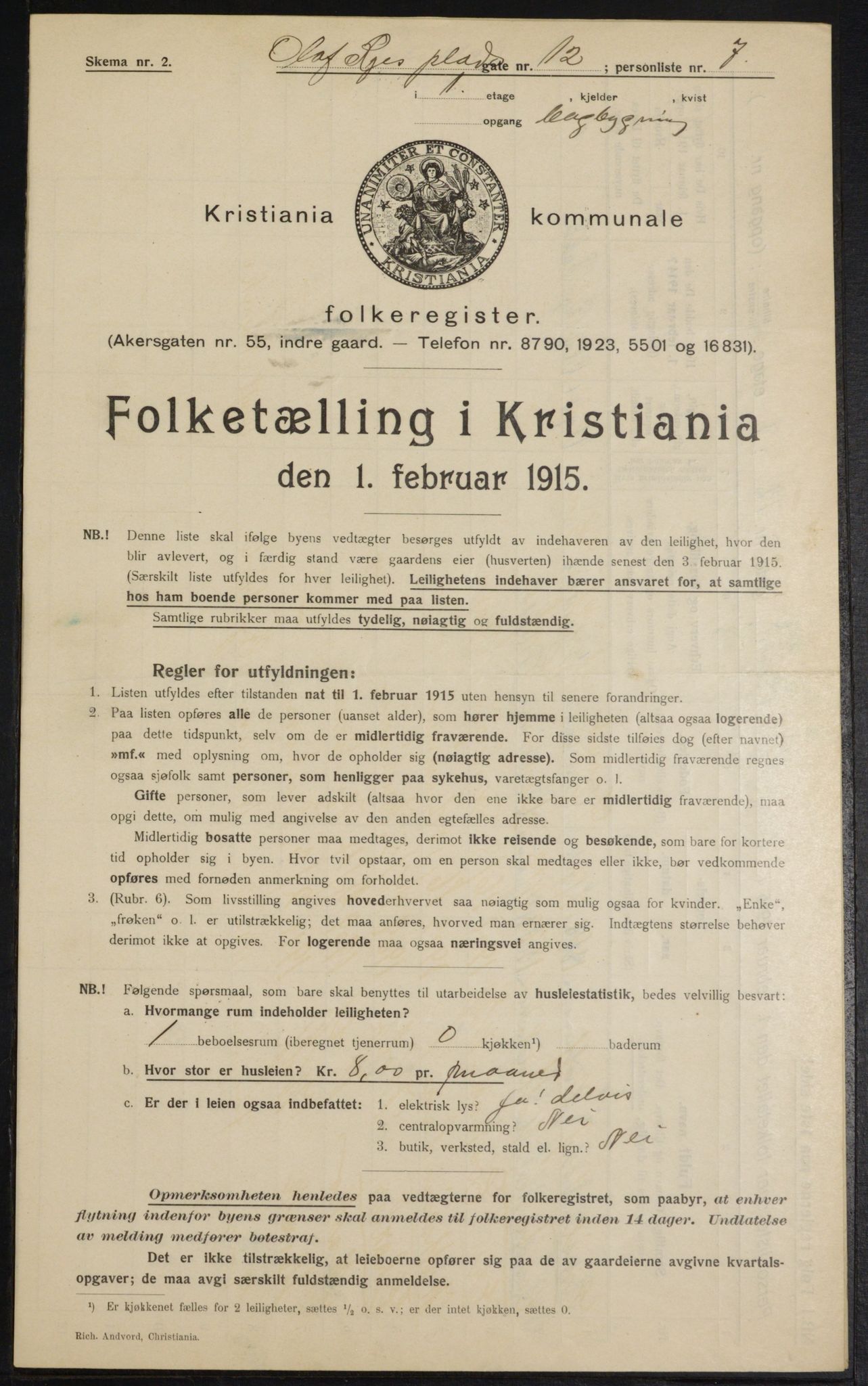 OBA, Kommunal folketelling 1.2.1915 for Kristiania, 1915, s. 74771