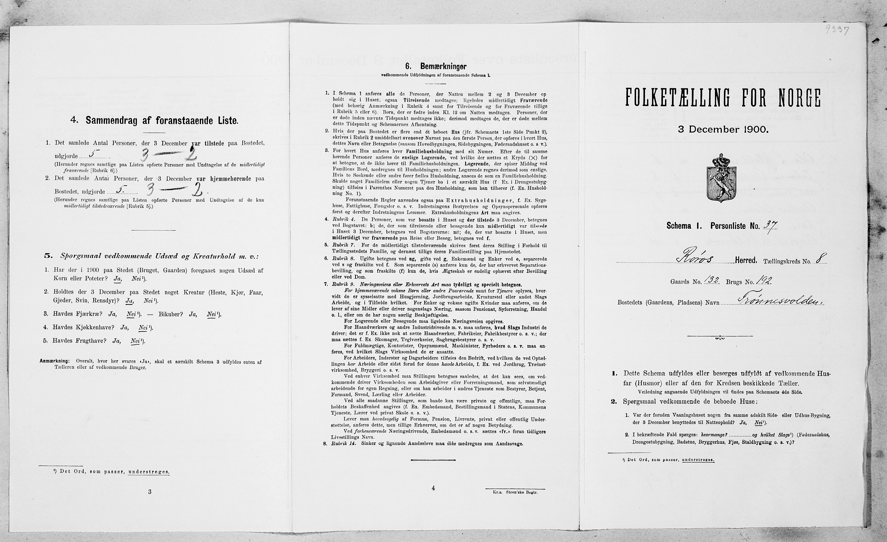 SAT, Folketelling 1900 for 1640 Røros herred, 1900, s. 970