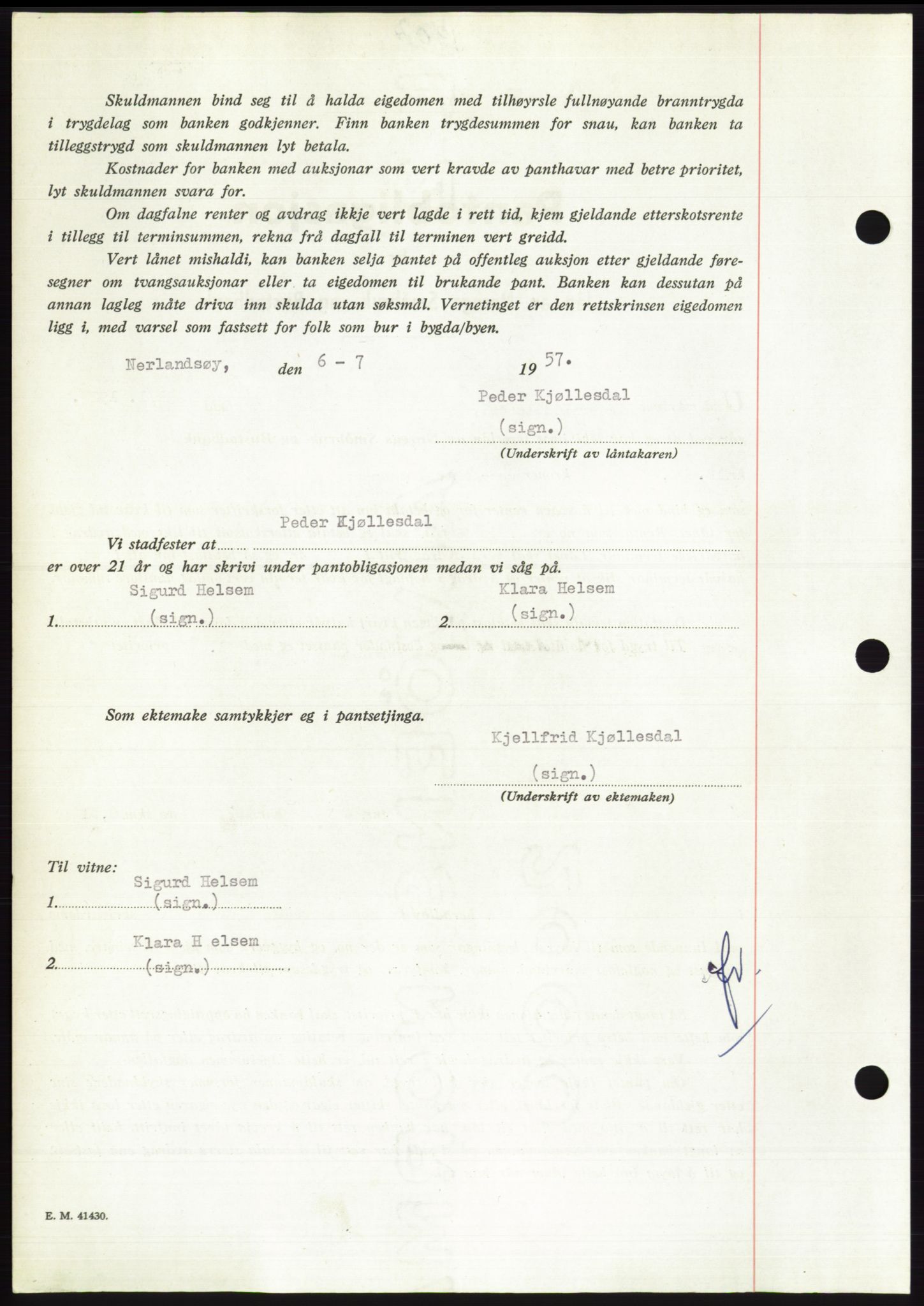 Søre Sunnmøre sorenskriveri, AV/SAT-A-4122/1/2/2C/L0130: Pantebok nr. 18B, 1957-1958, Dagboknr: 1902/1957