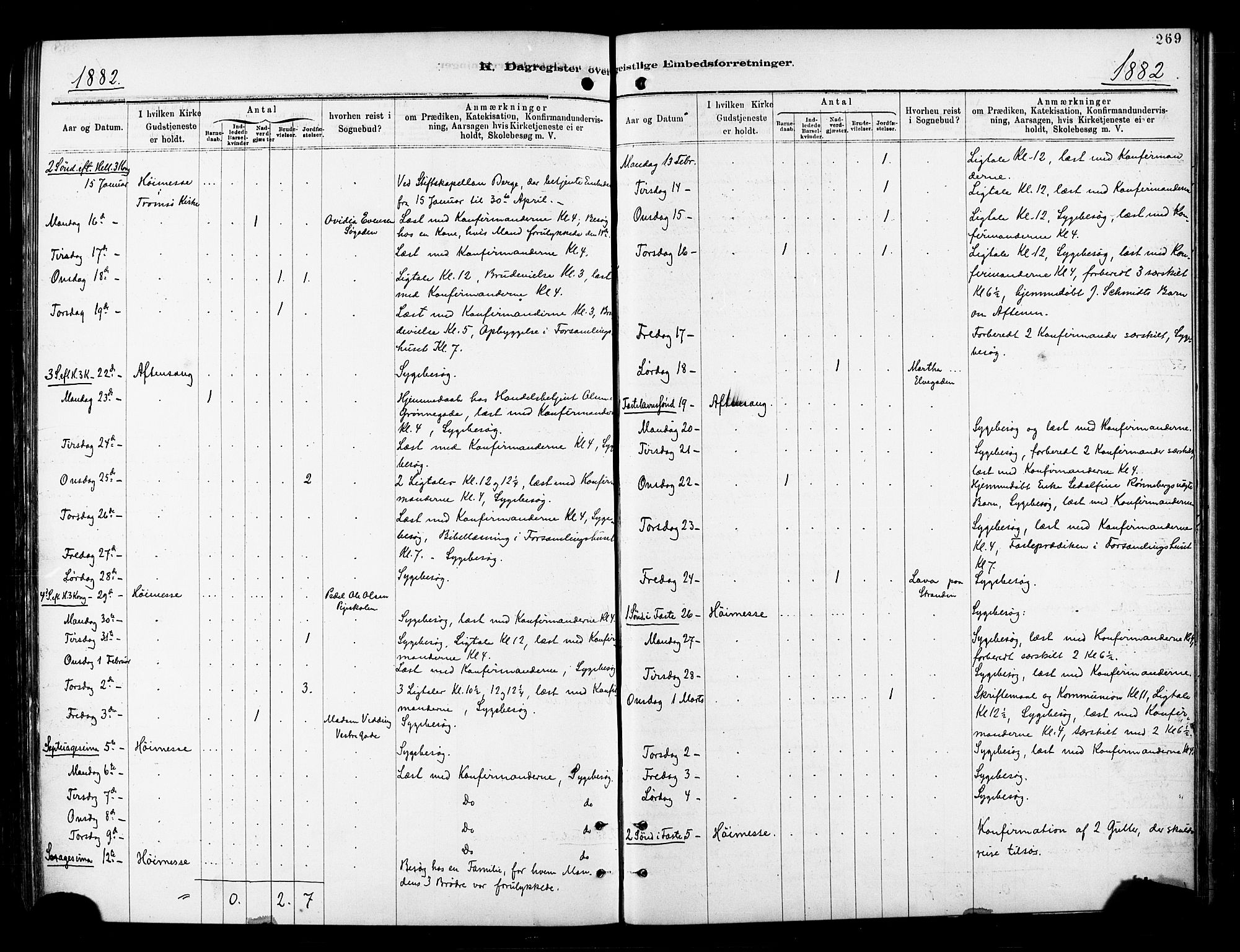 Tromsø sokneprestkontor/stiftsprosti/domprosti, AV/SATØ-S-1343/G/Ga/L0014kirke: Ministerialbok nr. 14, 1878-1888, s. 269