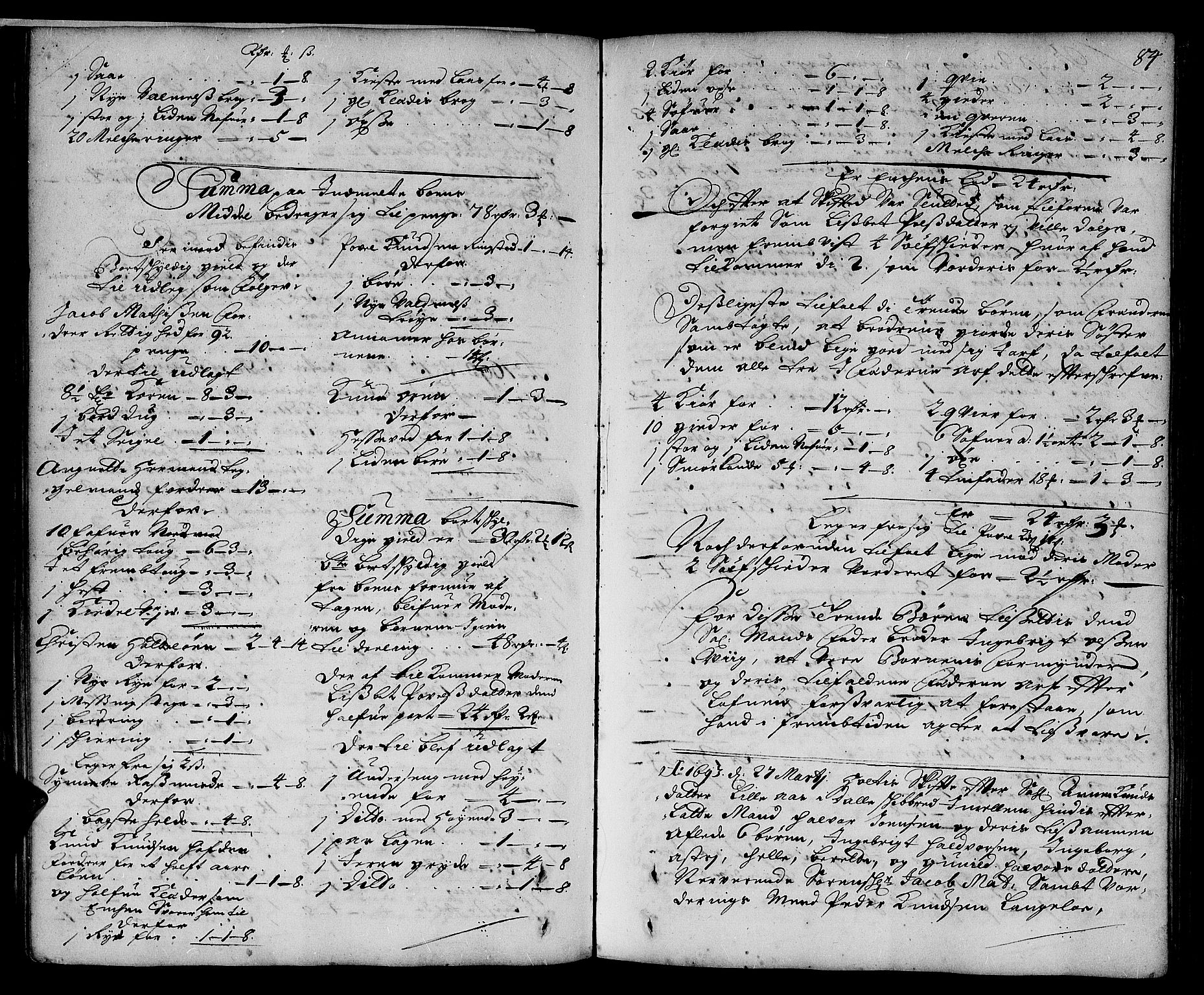 Sunnmøre sorenskriveri, AV/SAT-A-0005/3/3A/L0001: Skifteprotokoll 01, 1689-1700, s. 83b-84a