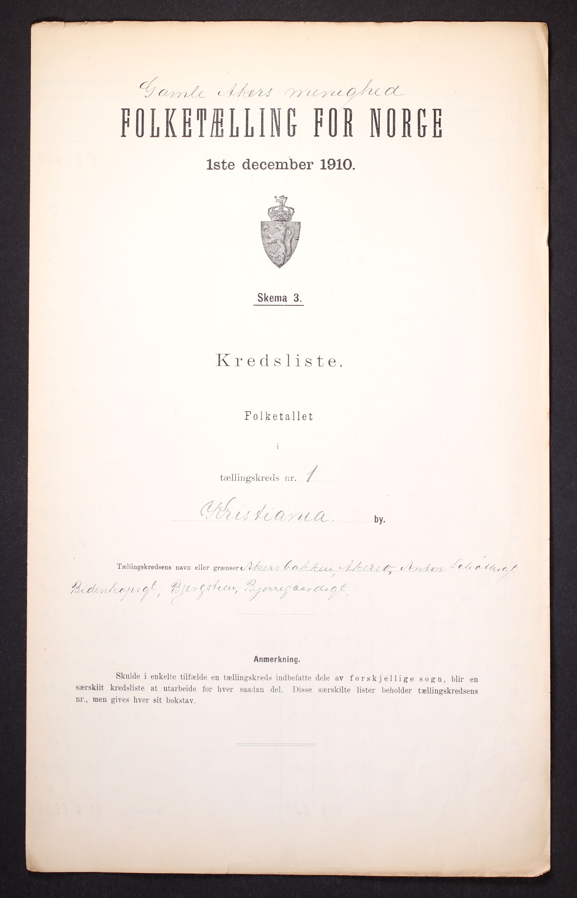 RA, Folketelling 1910 for 0301 Kristiania kjøpstad, 1910, s. 343