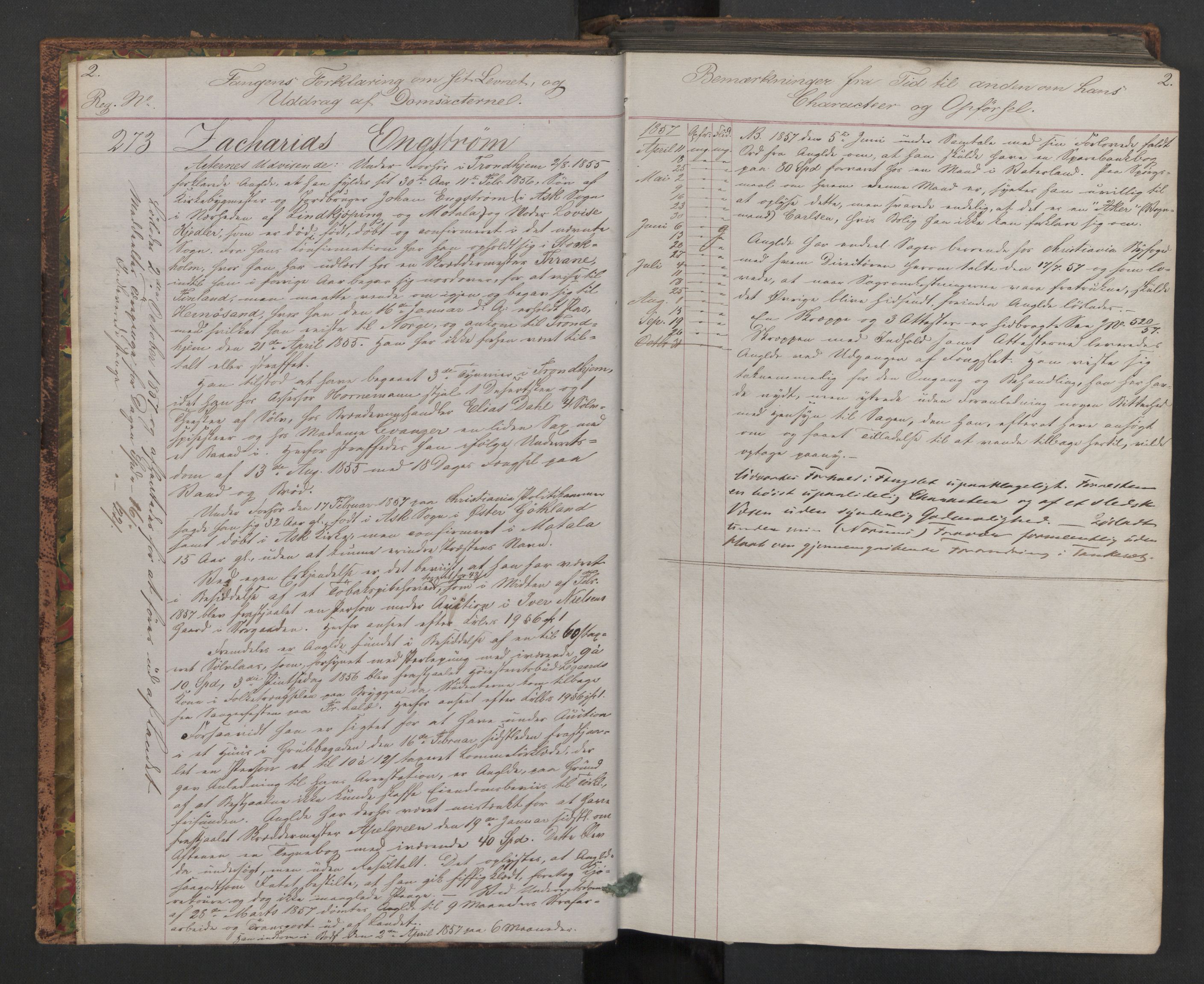 Botsfengslet, AV/RA-S-1539/D/Db/Dbb/L0005: 272b - 613b, 1857-1858, s. 2