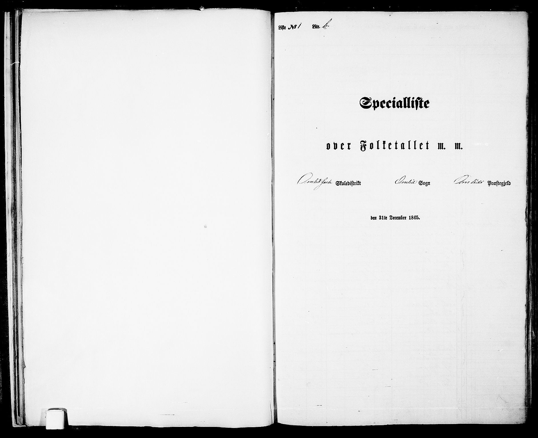RA, Folketelling 1865 for 0929P Åmli prestegjeld, 1865, s. 25
