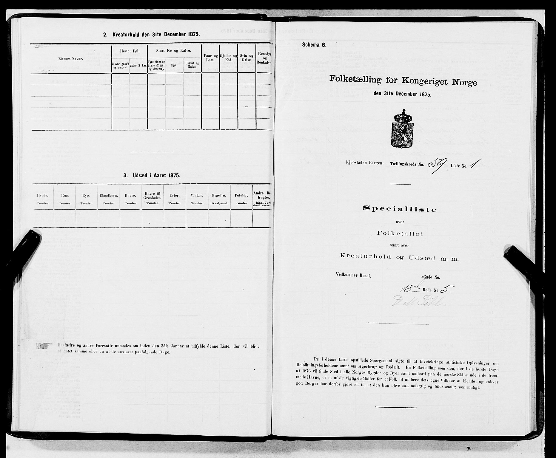 SAB, Folketelling 1875 for 1301 Bergen kjøpstad, 1875, s. 3124