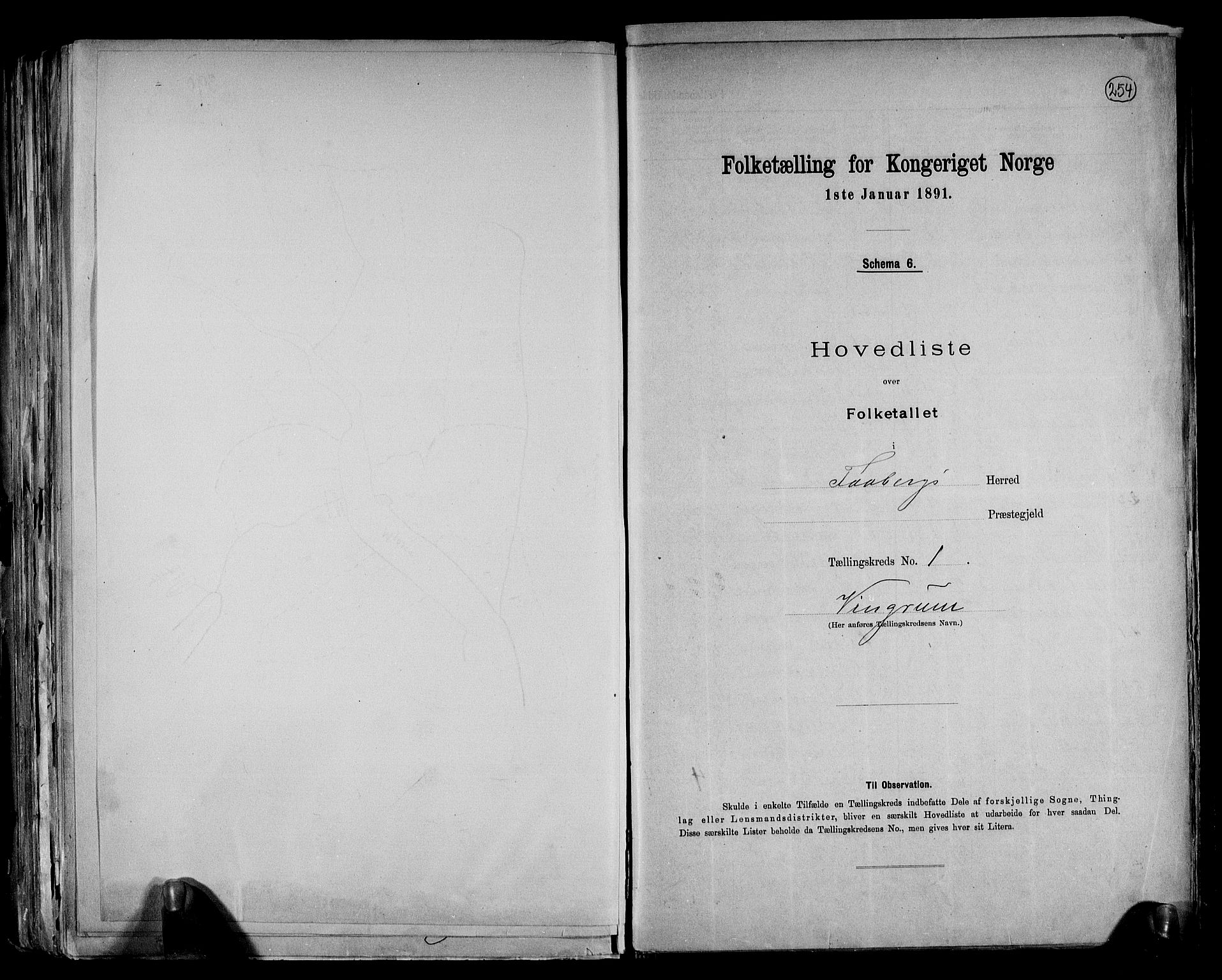 RA, Folketelling 1891 for 0524 Fåberg herred, 1891, s. 5