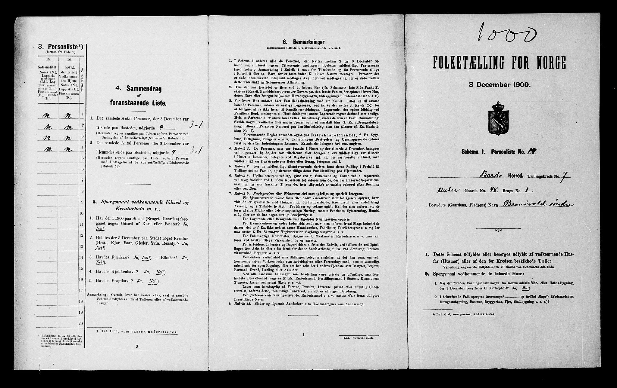SATØ, Folketelling 1900 for 1922 Bardu herred, 1900, s. 339