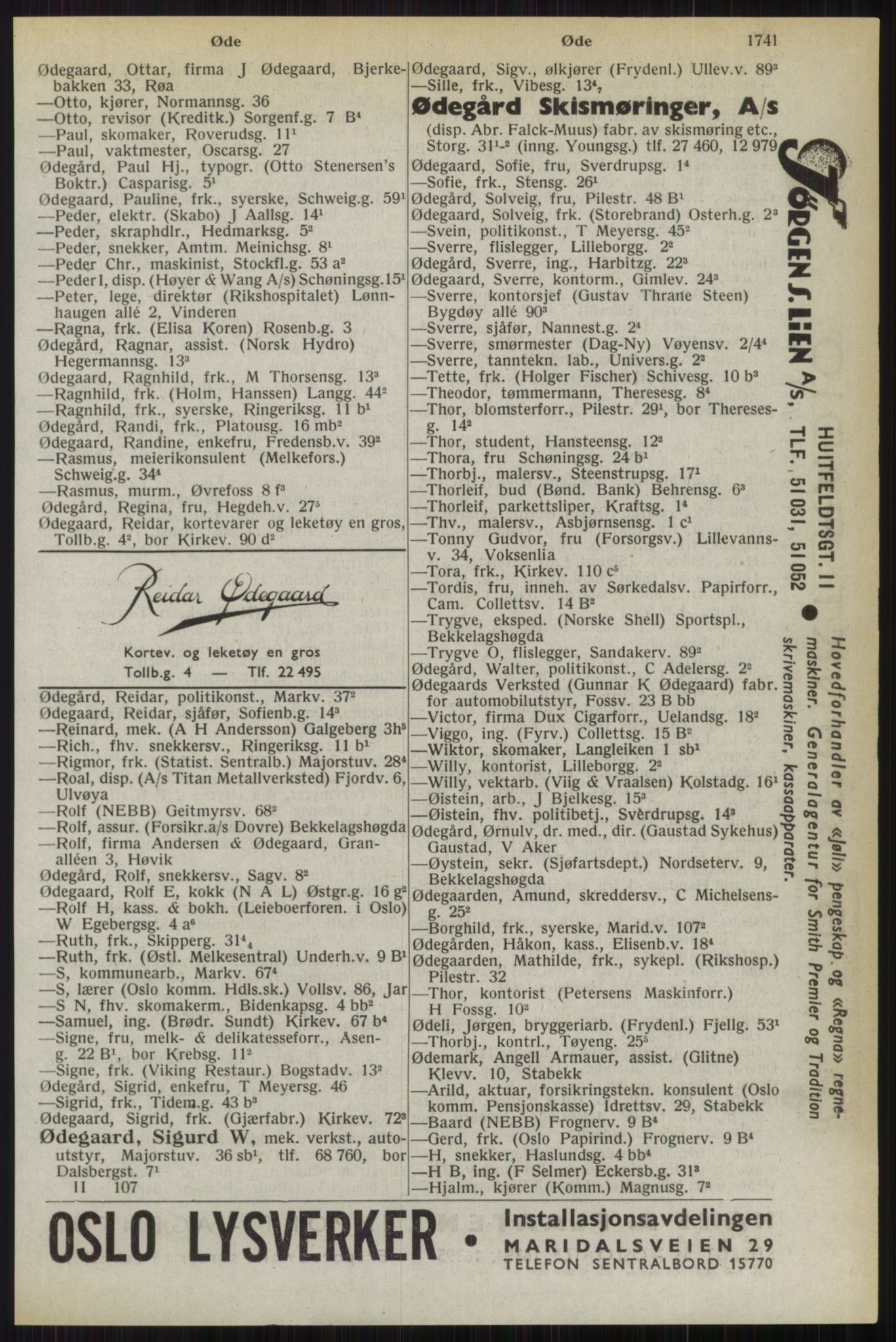 Kristiania/Oslo adressebok, PUBL/-, 1944, s. 1741