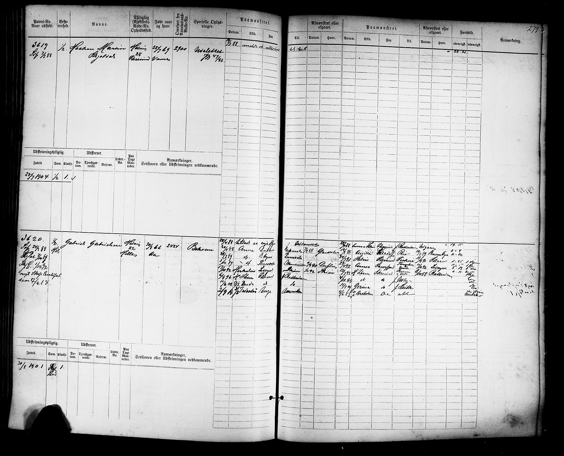 Farsund mønstringskrets, AV/SAK-2031-0017/F/Fb/L0019: Hovedrulle nr 3067-3832, Z-11, 1882-1922, s. 283