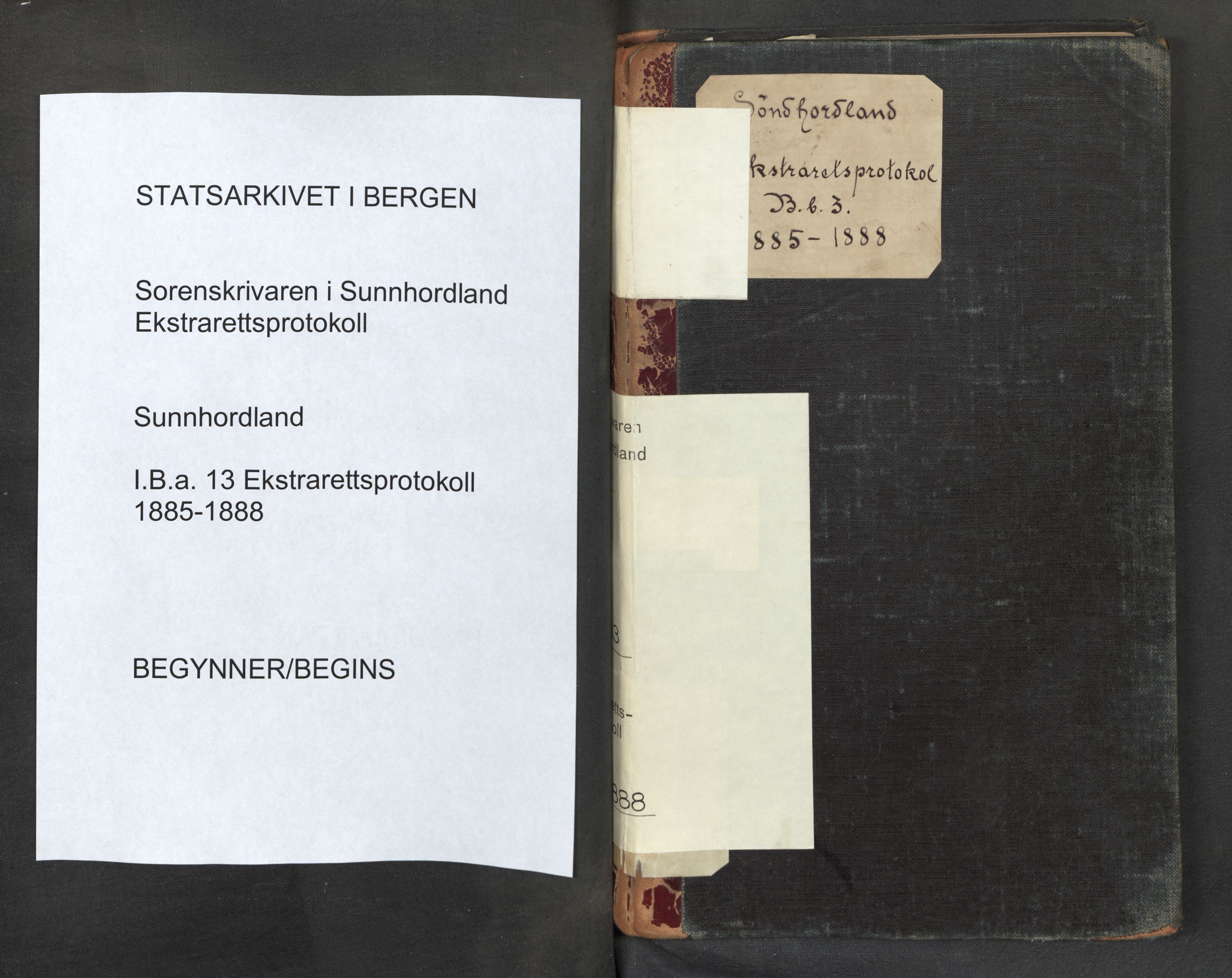 Sunnhordland sorenskrivar, SAB/A-2401/1/F/Fb/Fba/L0013: Ekstrarettsprotokoll, 1885-1888