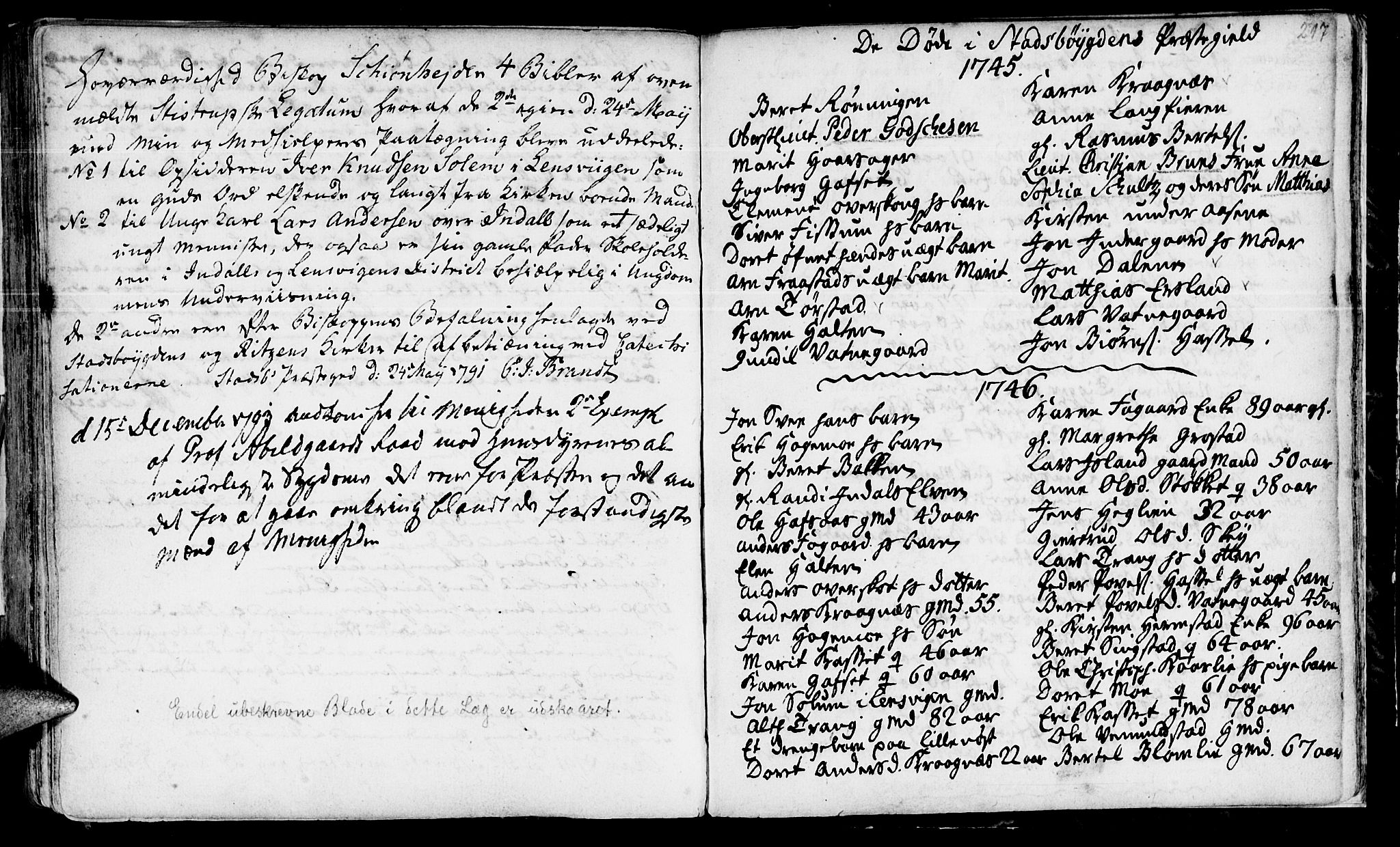 Ministerialprotokoller, klokkerbøker og fødselsregistre - Sør-Trøndelag, AV/SAT-A-1456/646/L0604: Ministerialbok nr. 646A02, 1735-1750, s. 216-217