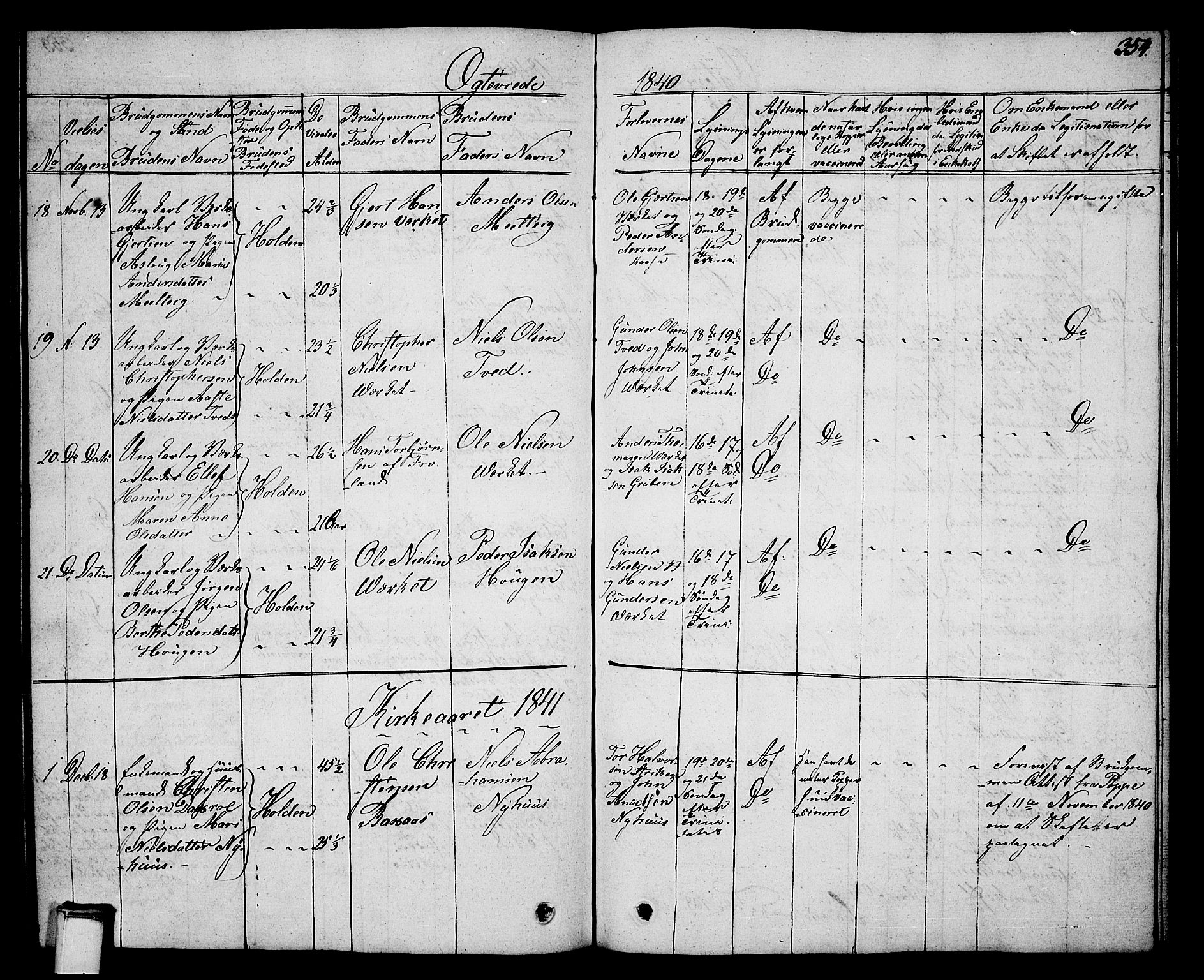 Holla kirkebøker, AV/SAKO-A-272/G/Ga/L0002: Klokkerbok nr. I 2, 1830-1848, s. 354