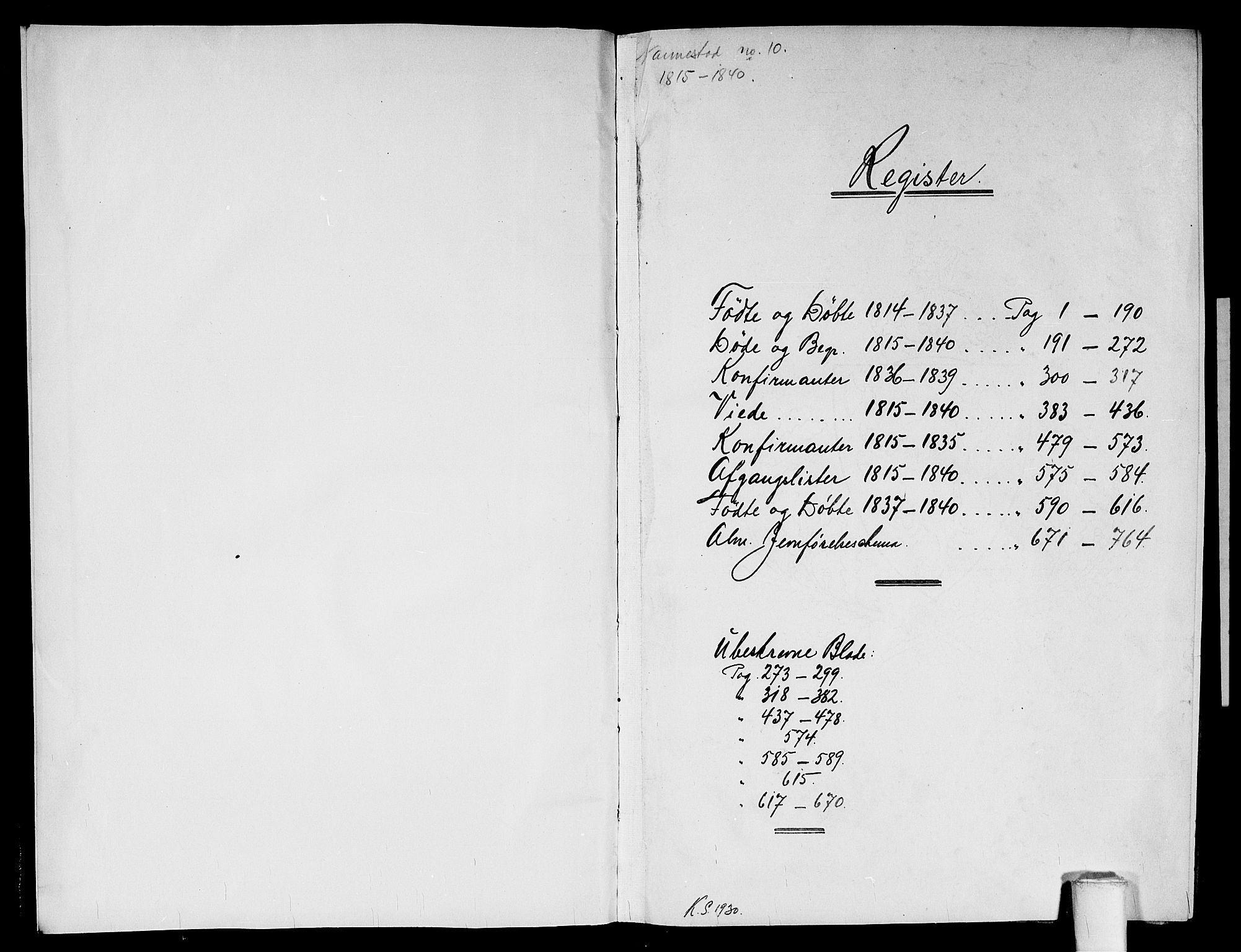 Nannestad prestekontor Kirkebøker, SAO/A-10414a/F/Fa/L0009: Ministerialbok nr. I 9, 1815-1840
