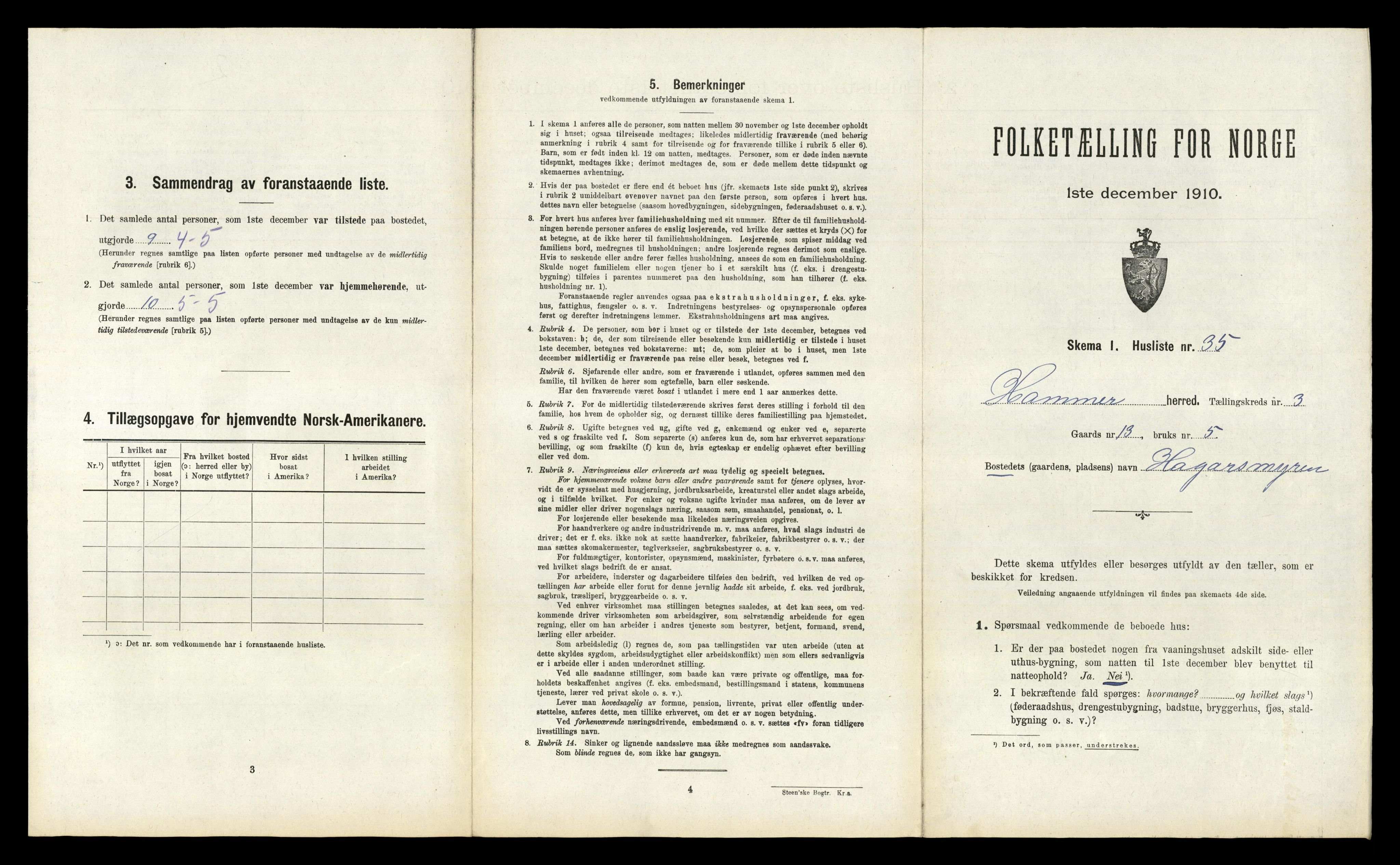 RA, Folketelling 1910 for 1254 Hamre herred, 1910, s. 216