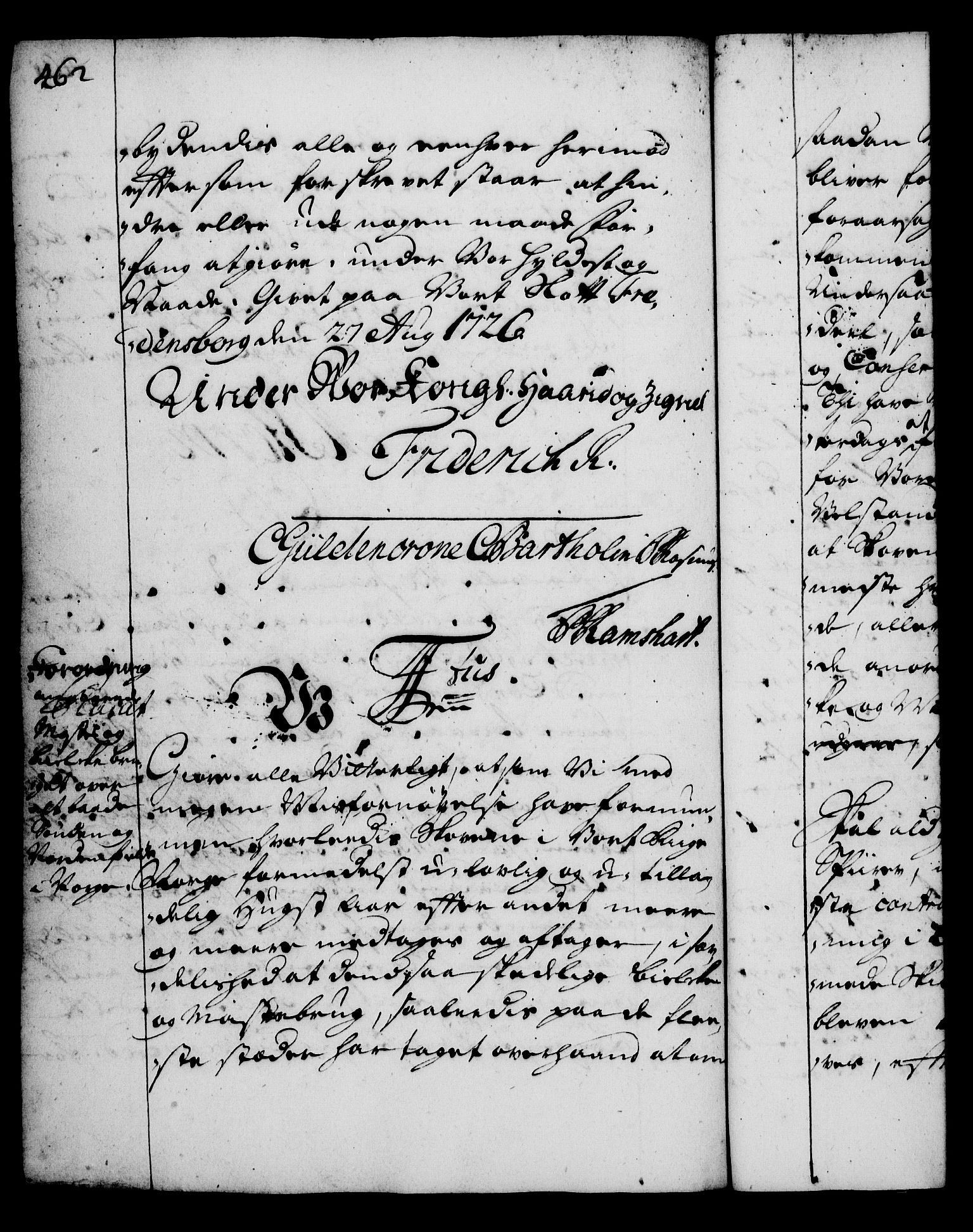 Rentekammeret, Kammerkanselliet, AV/RA-EA-3111/G/Gg/Gga/L0002: Norsk ekspedisjonsprotokoll med register (merket RK 53.2), 1723-1727, s. 462