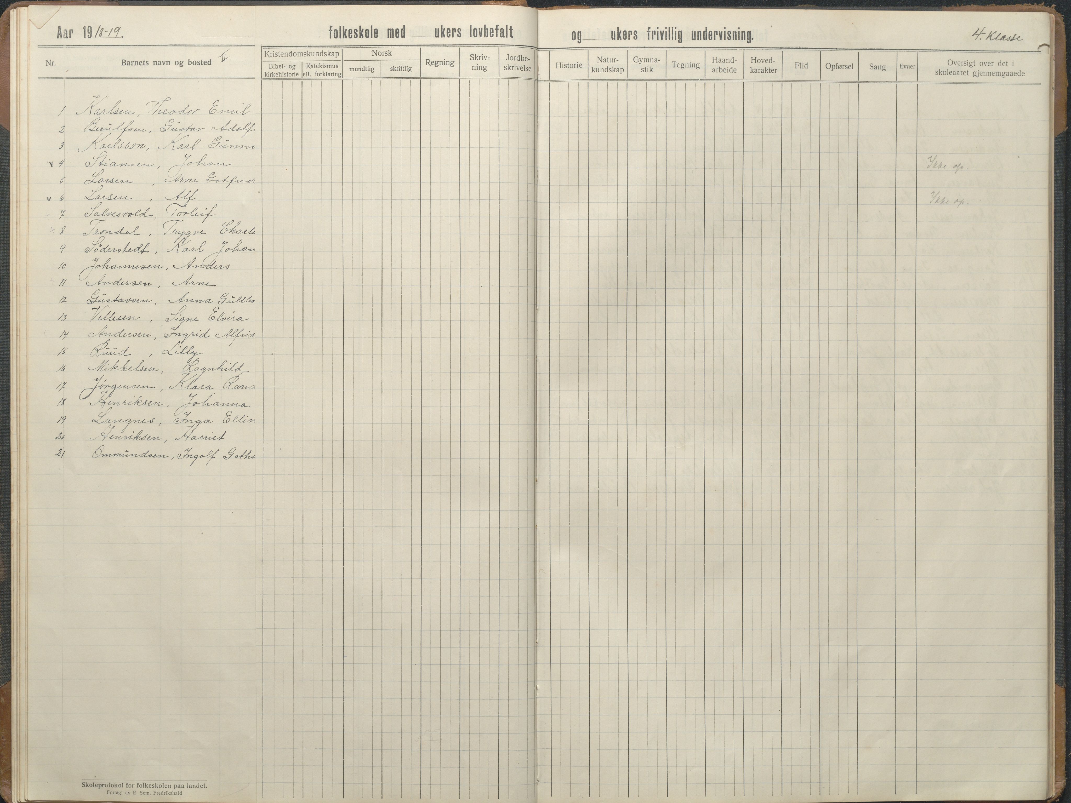 Stokken kommune, AAKS/KA0917-PK/04/04d/L0010: Skoleprotokoll, 1914-1934