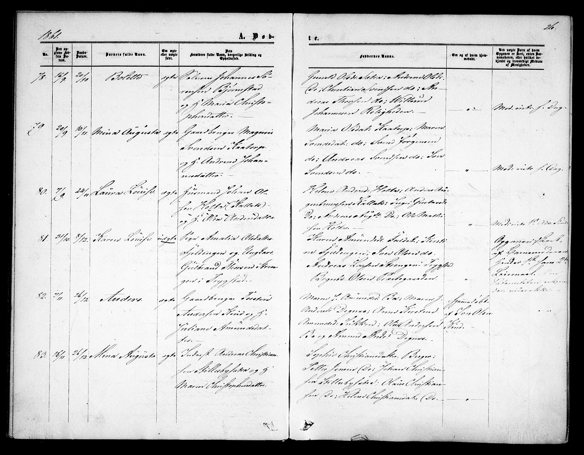 Rødenes prestekontor Kirkebøker, AV/SAO-A-2005/F/Fa/L0007: Ministerialbok nr. I 7, 1860-1869, s. 26