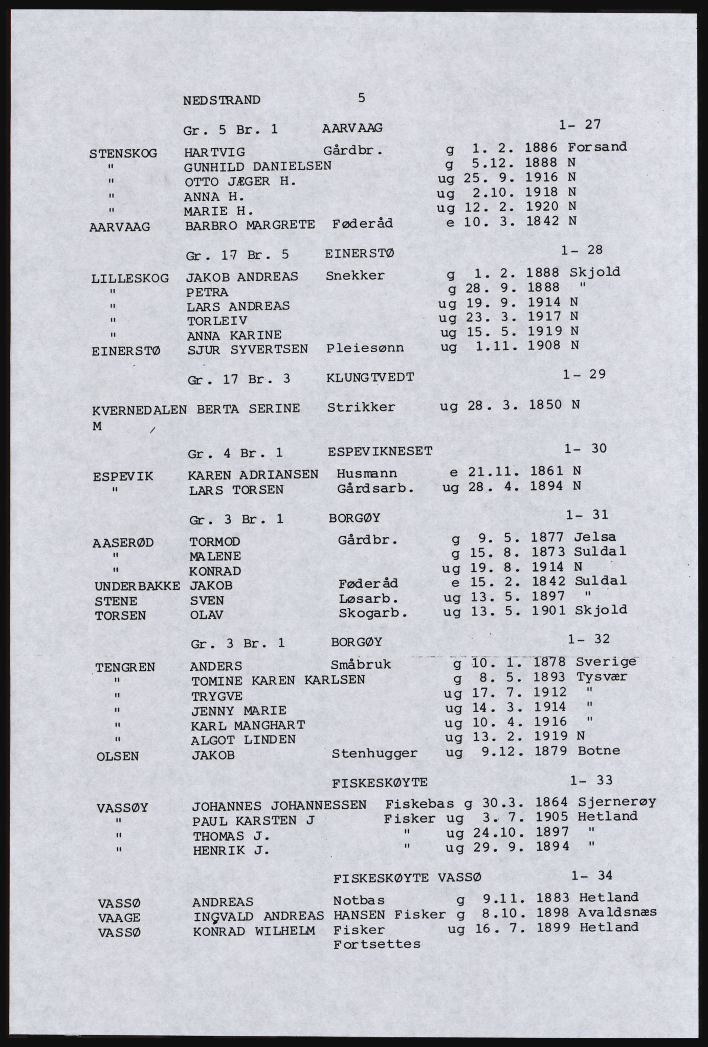 SAST, Avskrift av folketellingen 1920 for Nordfylket (Rogaland), 1920, s. 13