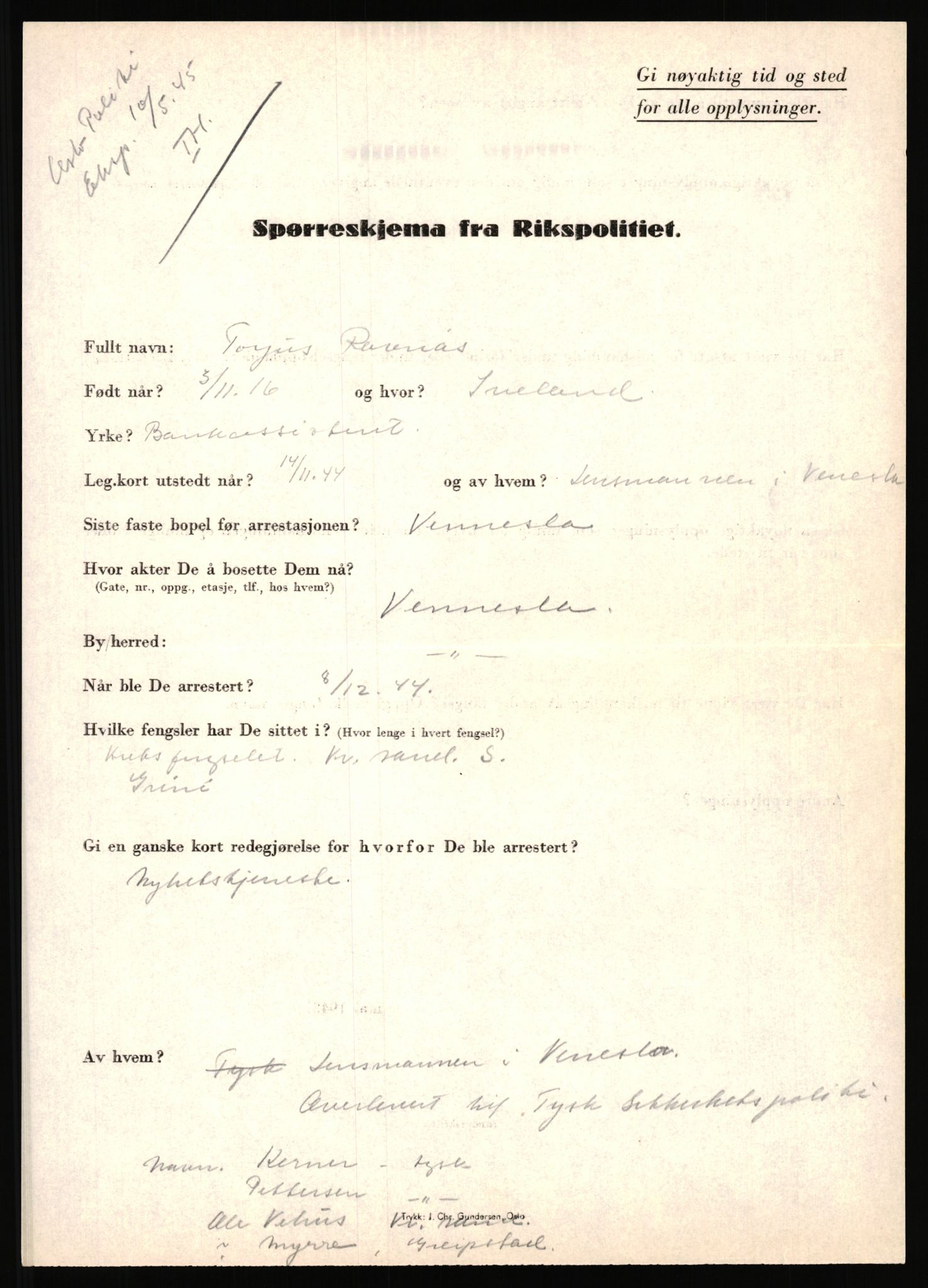 Rikspolitisjefen, AV/RA-S-1560/L/L0014: Pettersen, Aksel - Savosnick, Ernst, 1940-1945, s. 396