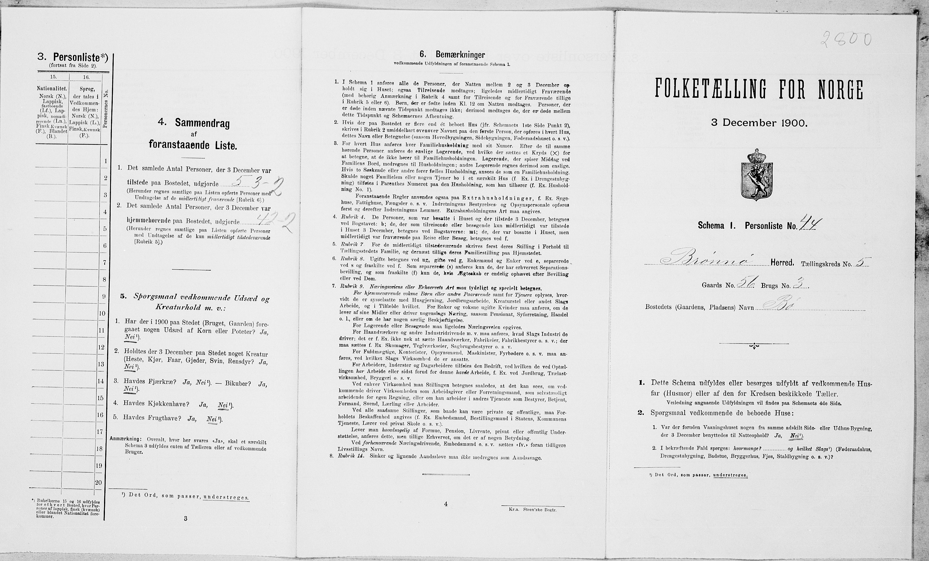 SAT, Folketelling 1900 for 1814 Brønnøy herred, 1900, s. 643