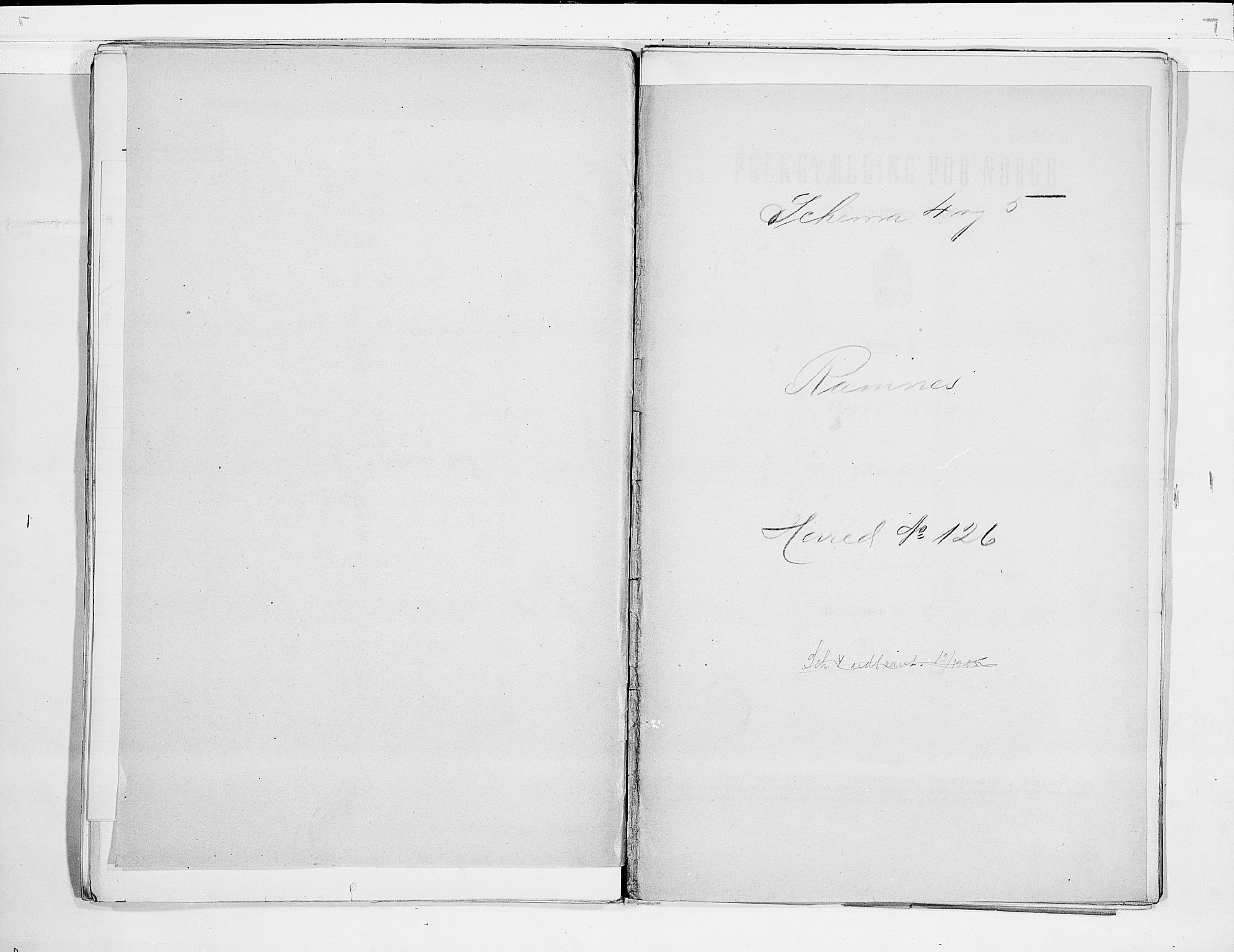 RA, Folketelling 1900 for 0718 Ramnes herred, 1900, s. 1