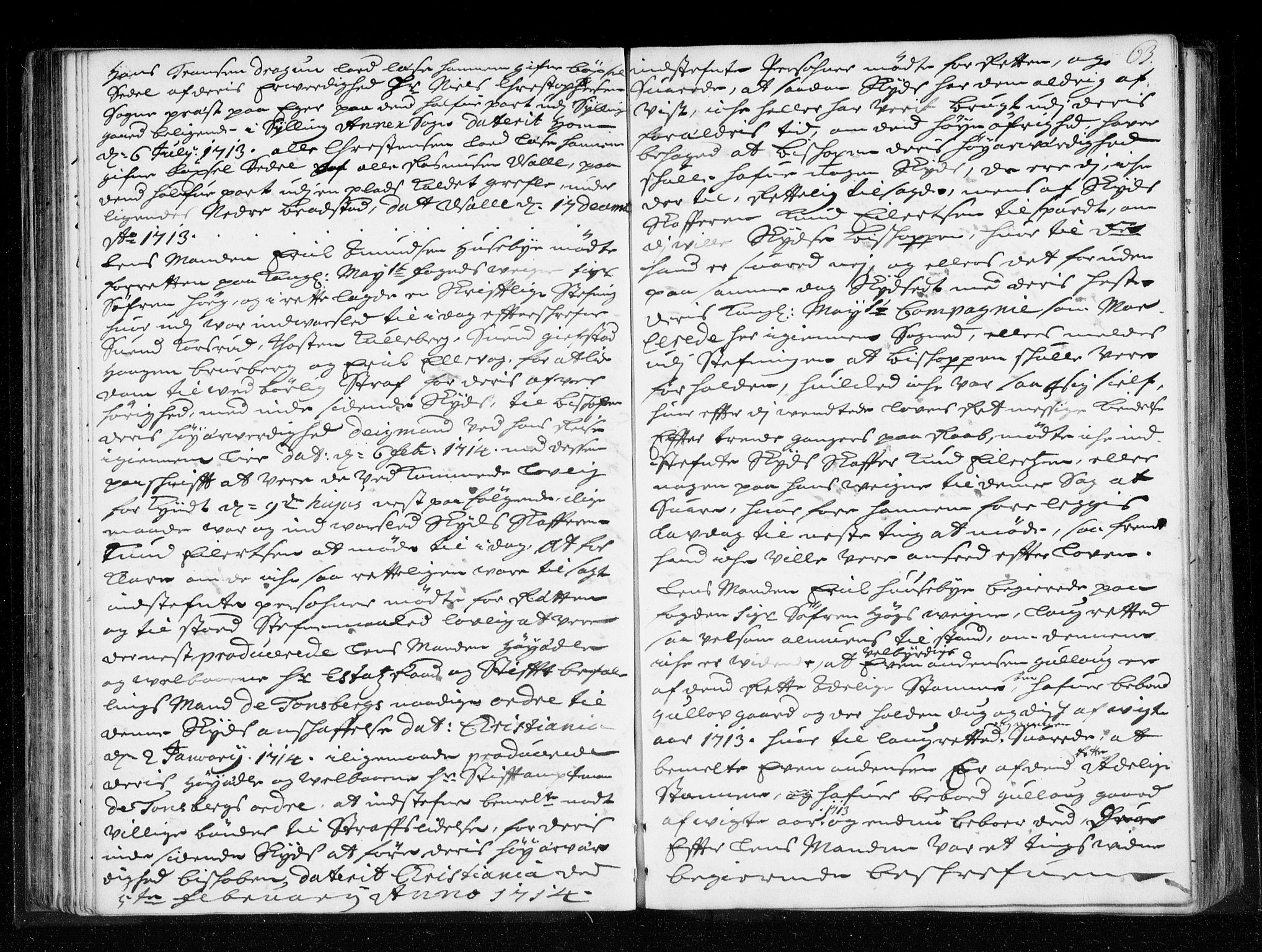 Lier, Røyken og Hurum sorenskriveri, AV/SAKO-A-89/F/Fa/L0043: Tingbok, 1712-1716, s. 63