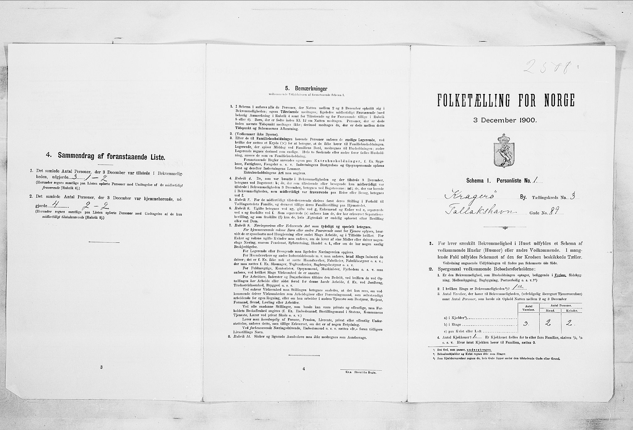 SAKO, Folketelling 1900 for 0801 Kragerø kjøpstad, 1900, s. 432