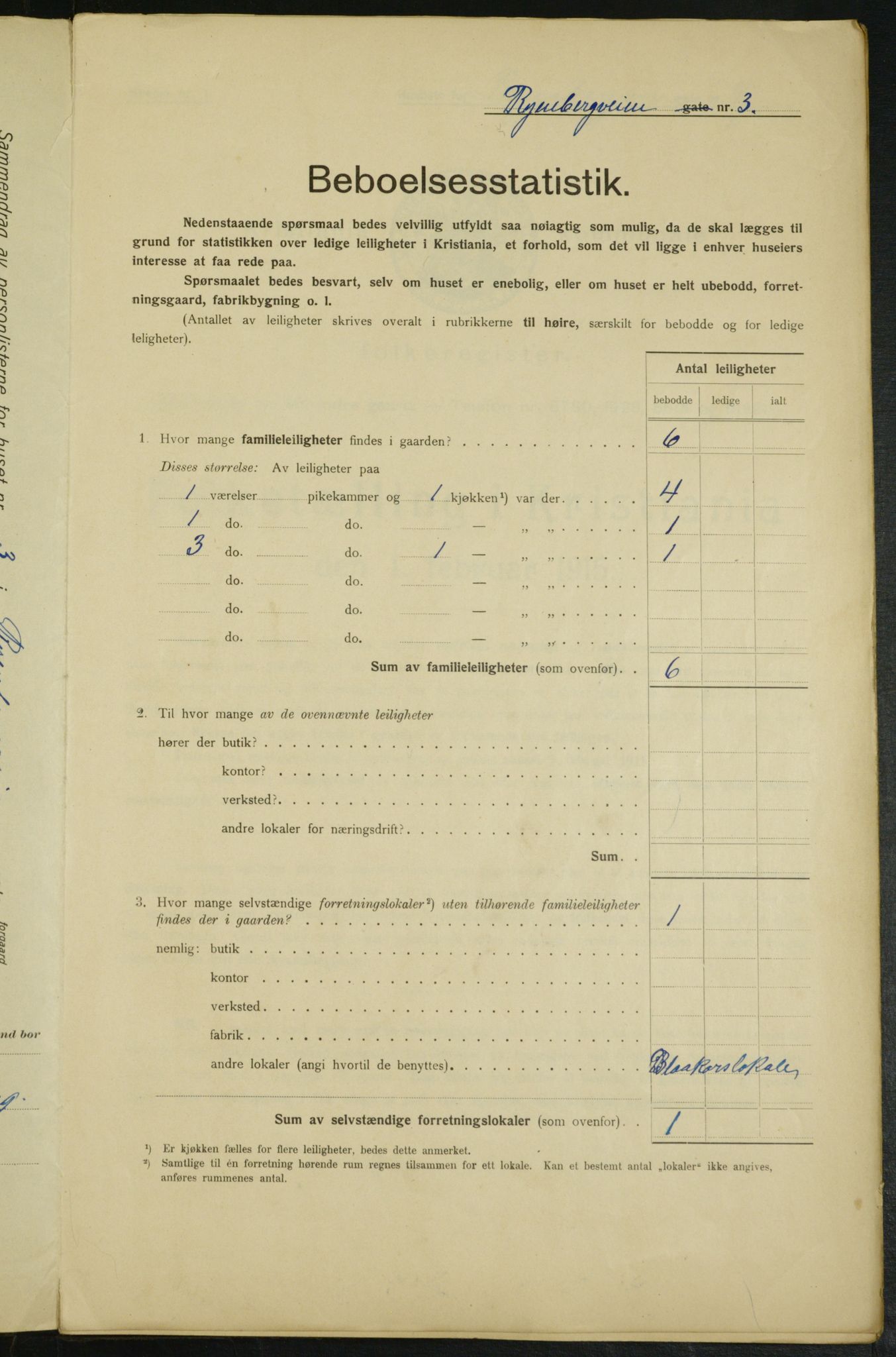 OBA, Kommunal folketelling 1.2.1915 for Kristiania, 1915, s. 85311