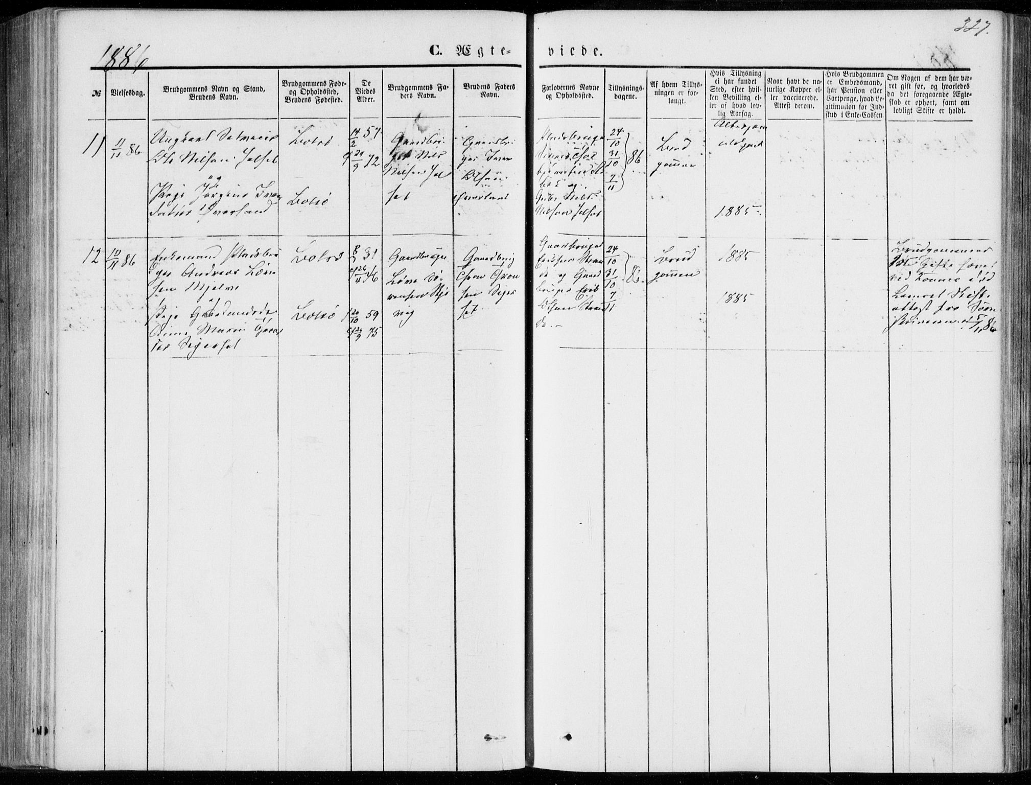 Ministerialprotokoller, klokkerbøker og fødselsregistre - Møre og Romsdal, SAT/A-1454/555/L0655: Ministerialbok nr. 555A05, 1869-1886, s. 327