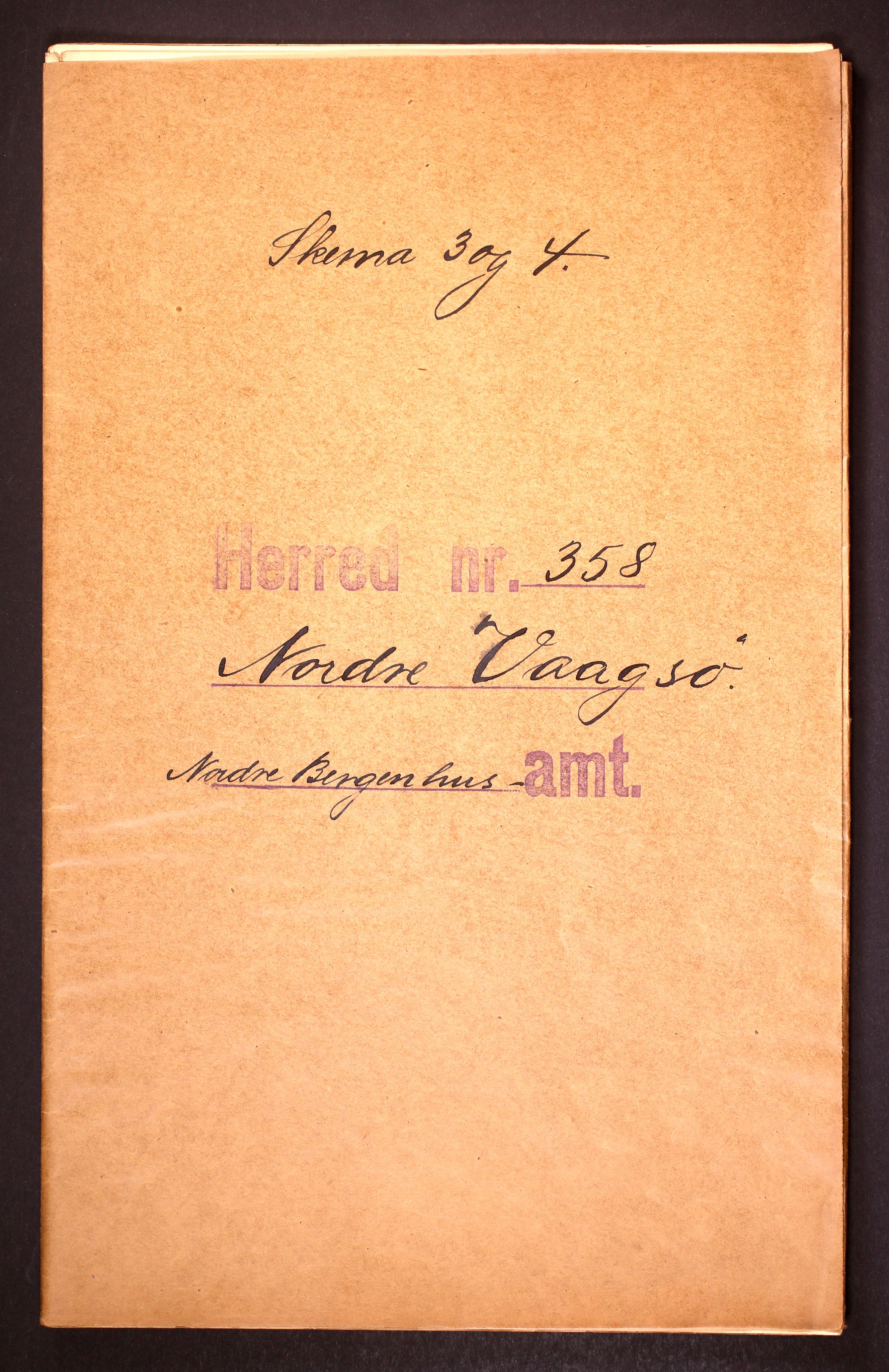 RA, Folketelling 1910 for 1440 Nord-Vågsøy herred, 1910, s. 1