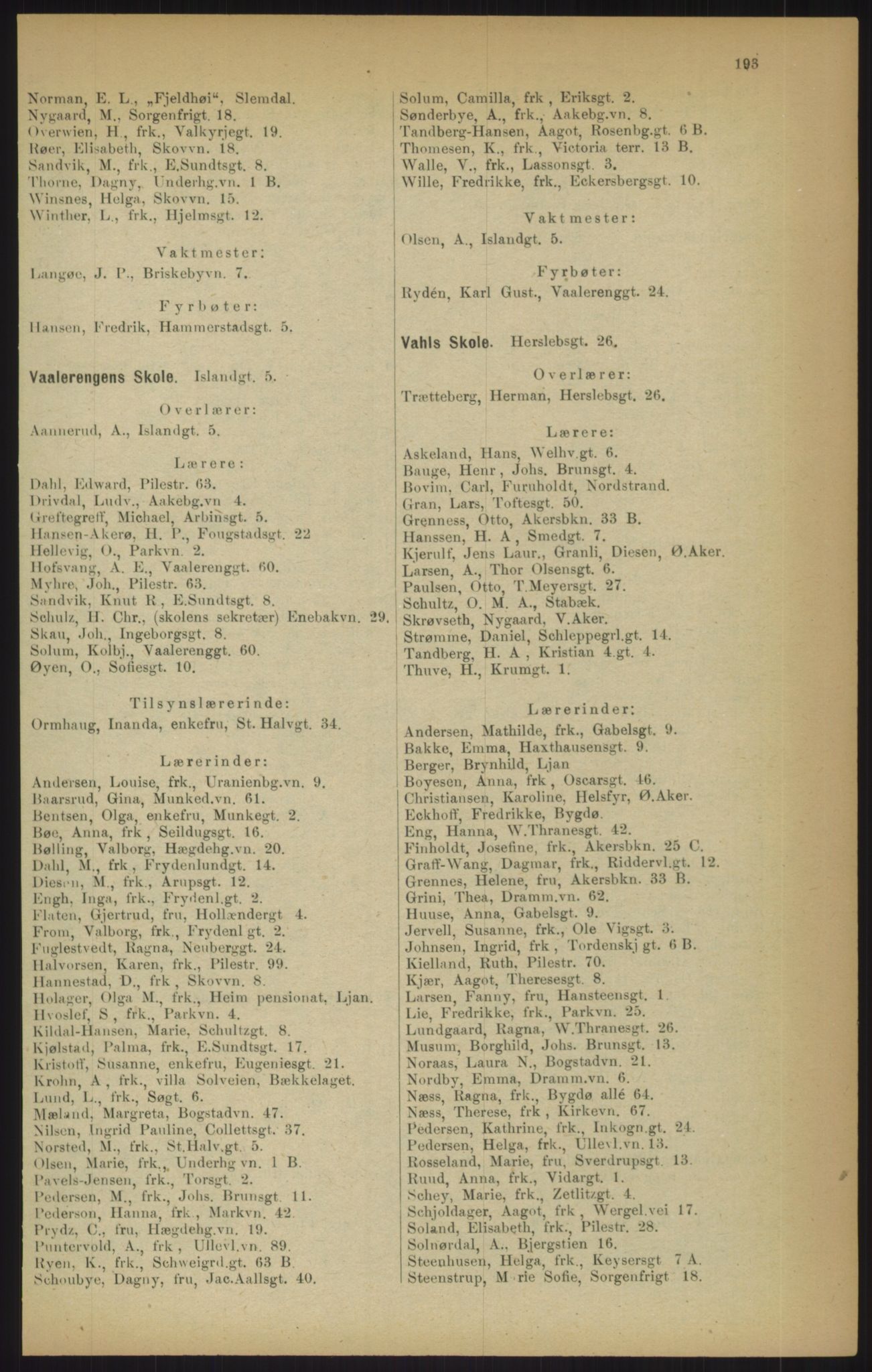 Kristiania/Oslo adressebok, PUBL/-, 1915, s. 193