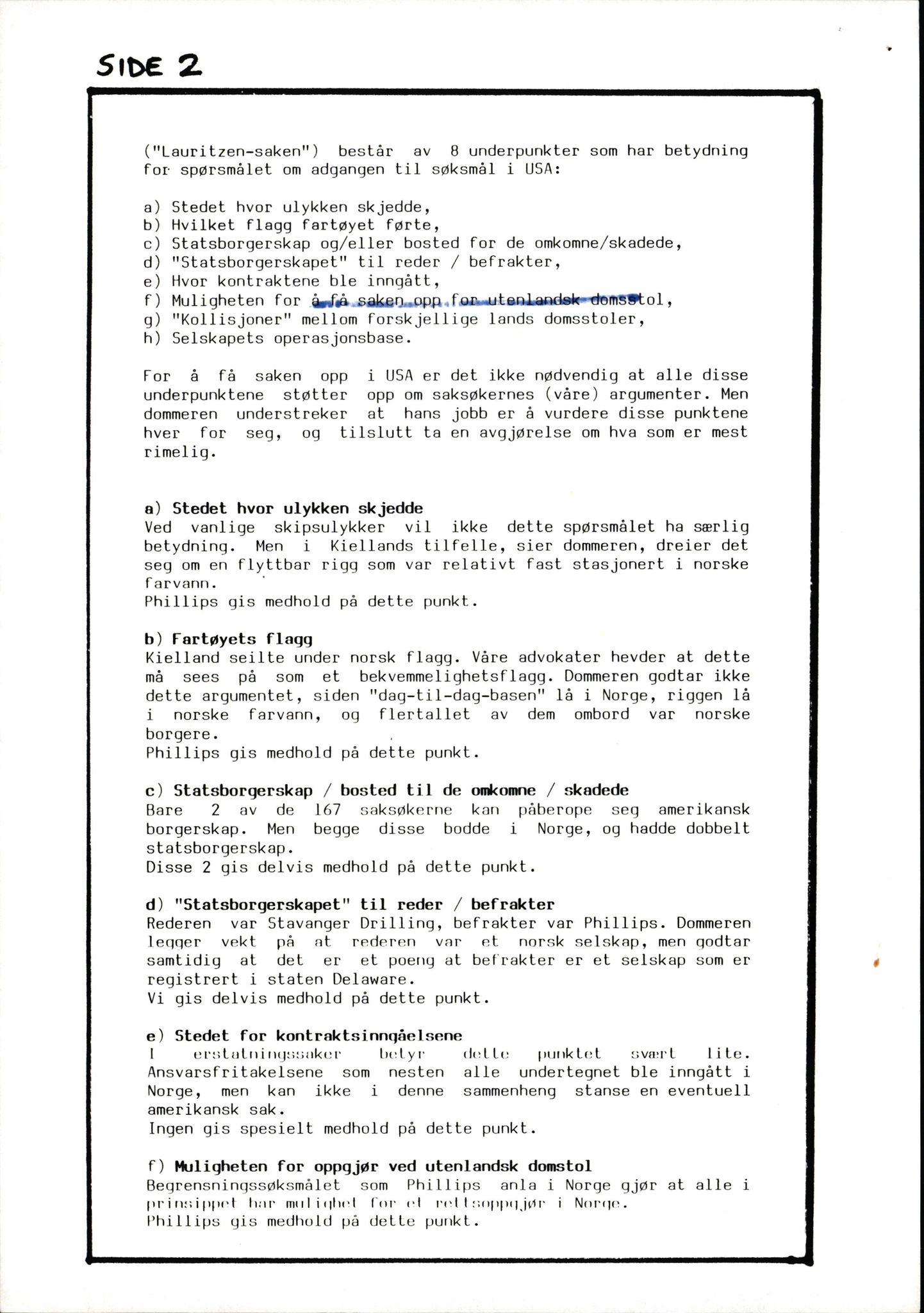 Pa 1660 - Kielland- fondet, AV/SAST-A-102242/X/Xa/L0001: Rapport til overlevende og etterlatte/ Kielland Bulletin, 1980-1998