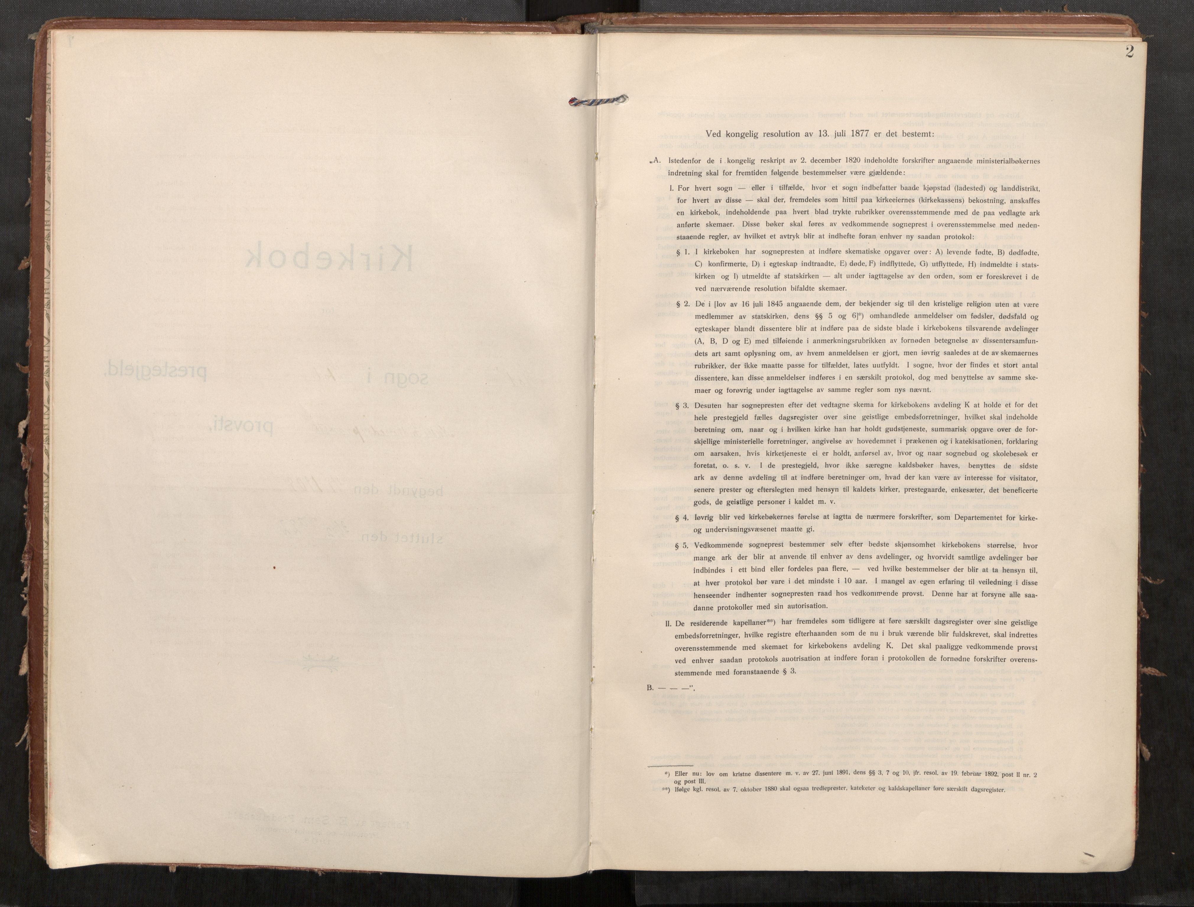 Stod sokneprestkontor, AV/SAT-A-1164/1/I/I1/I1a/L0002: Ministerialbok nr. 2, 1909-1922, s. 2