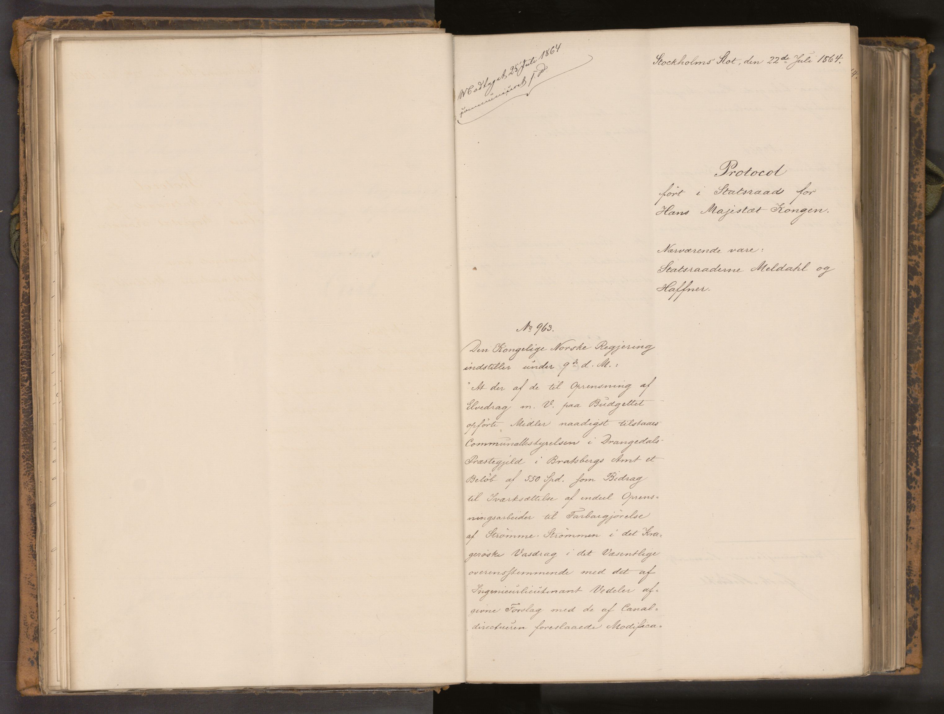 Statsrådssekretariatet, AV/RA-S-1001/A/Ab/L0102: Kgl. res. nr. 828-1682, 2. halvår, 1864