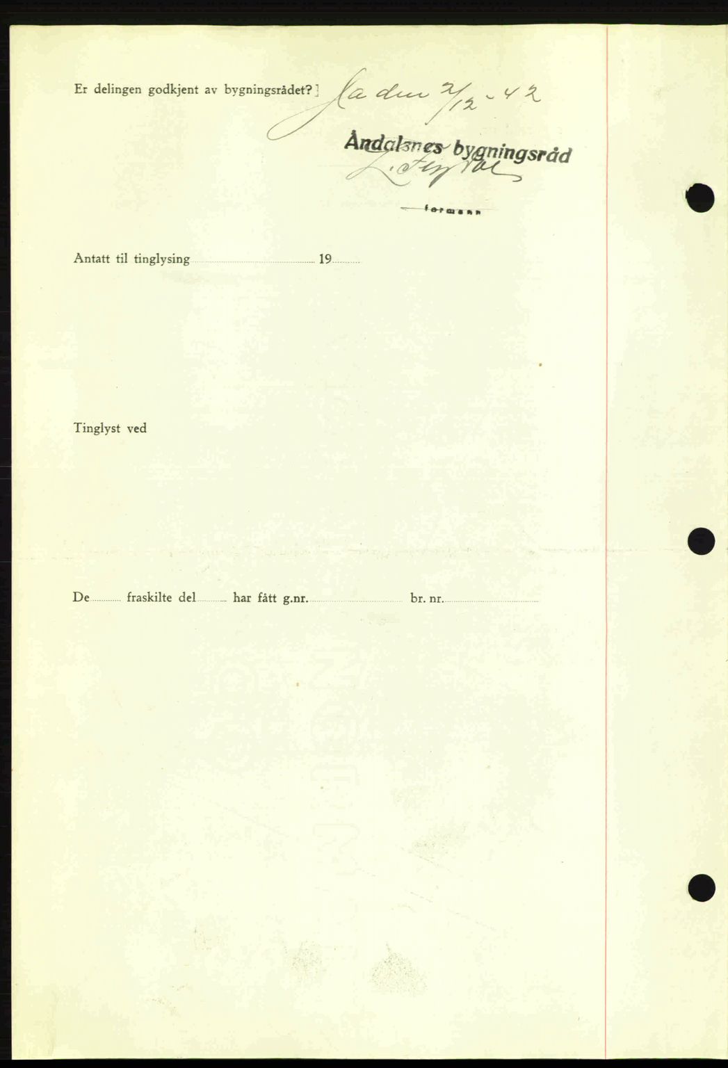 Romsdal sorenskriveri, SAT/A-4149/1/2/2C: Pantebok nr. A13, 1942-1943, Dagboknr: 367/1943