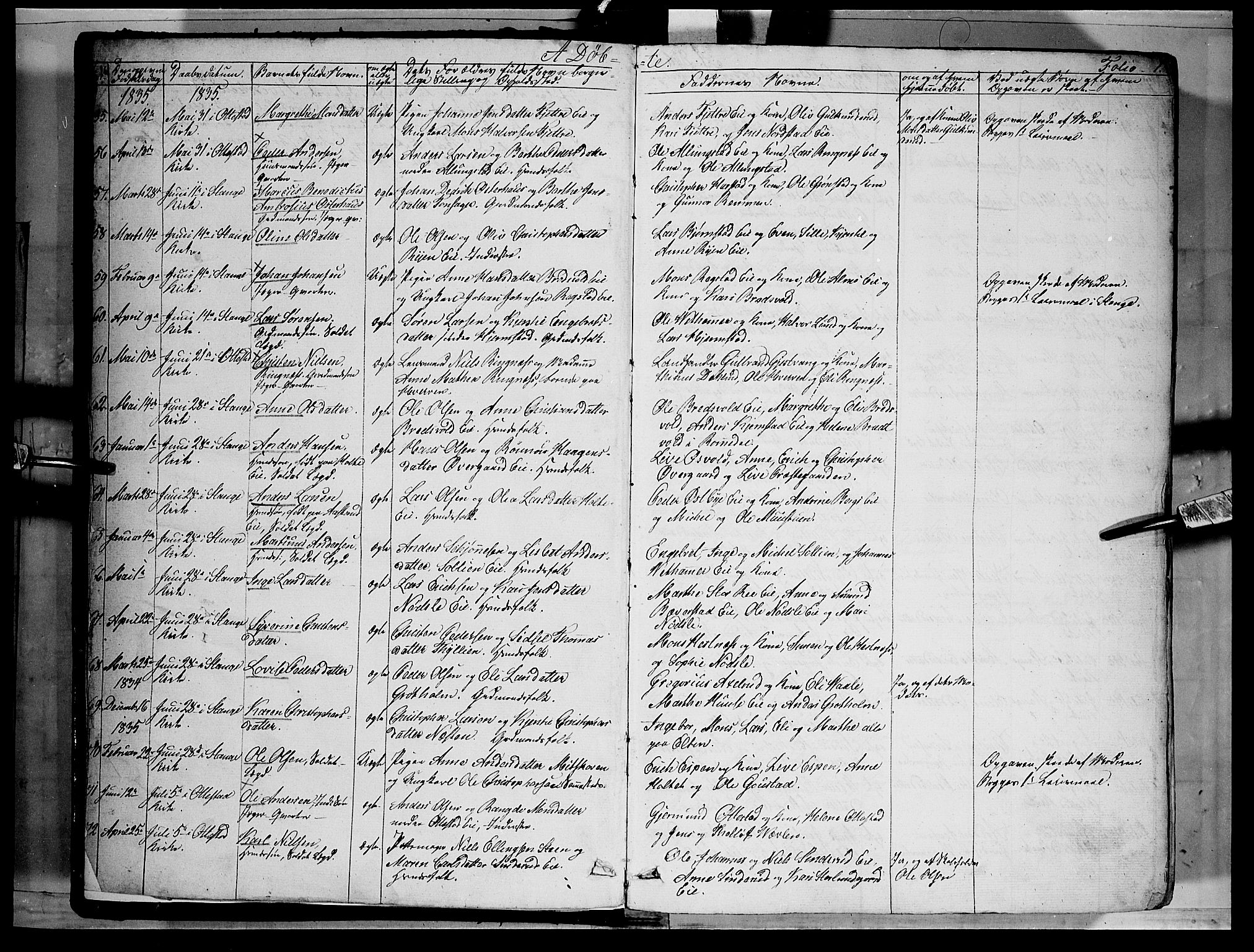 Stange prestekontor, AV/SAH-PREST-002/K/L0010: Ministerialbok nr. 10, 1835-1845, s. 1