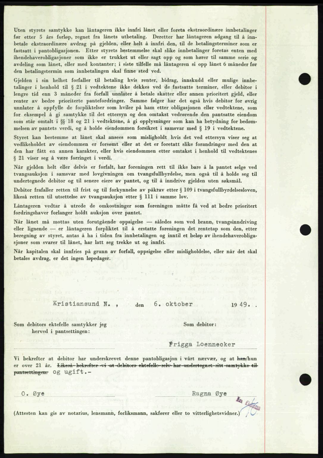Kristiansund byfogd, AV/SAT-A-4587/A/27: Pantebok nr. 45, 1948-1949, Dagboknr: 1653/1949