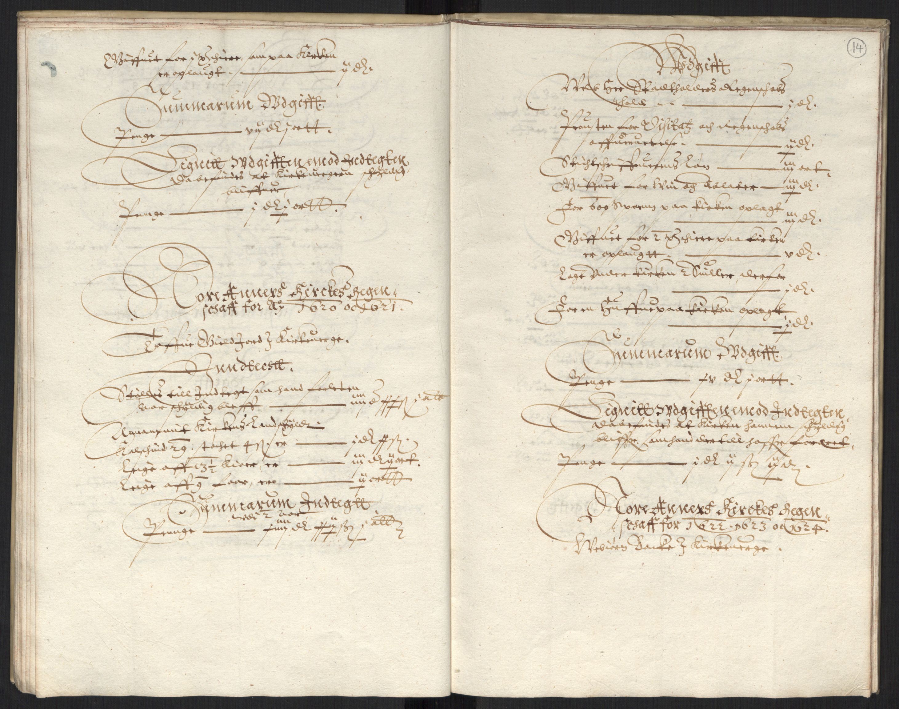 Rentekammeret inntil 1814, Reviderte regnskaper, Kirkeregnskap, AV/RA-EA-4067/Ra/L0004/0004: Kirkeregnskap / Noen resterende kirkeregnskaper for Oslo stift i Jens Juels tid, 1615-1628, s. 13b-14a