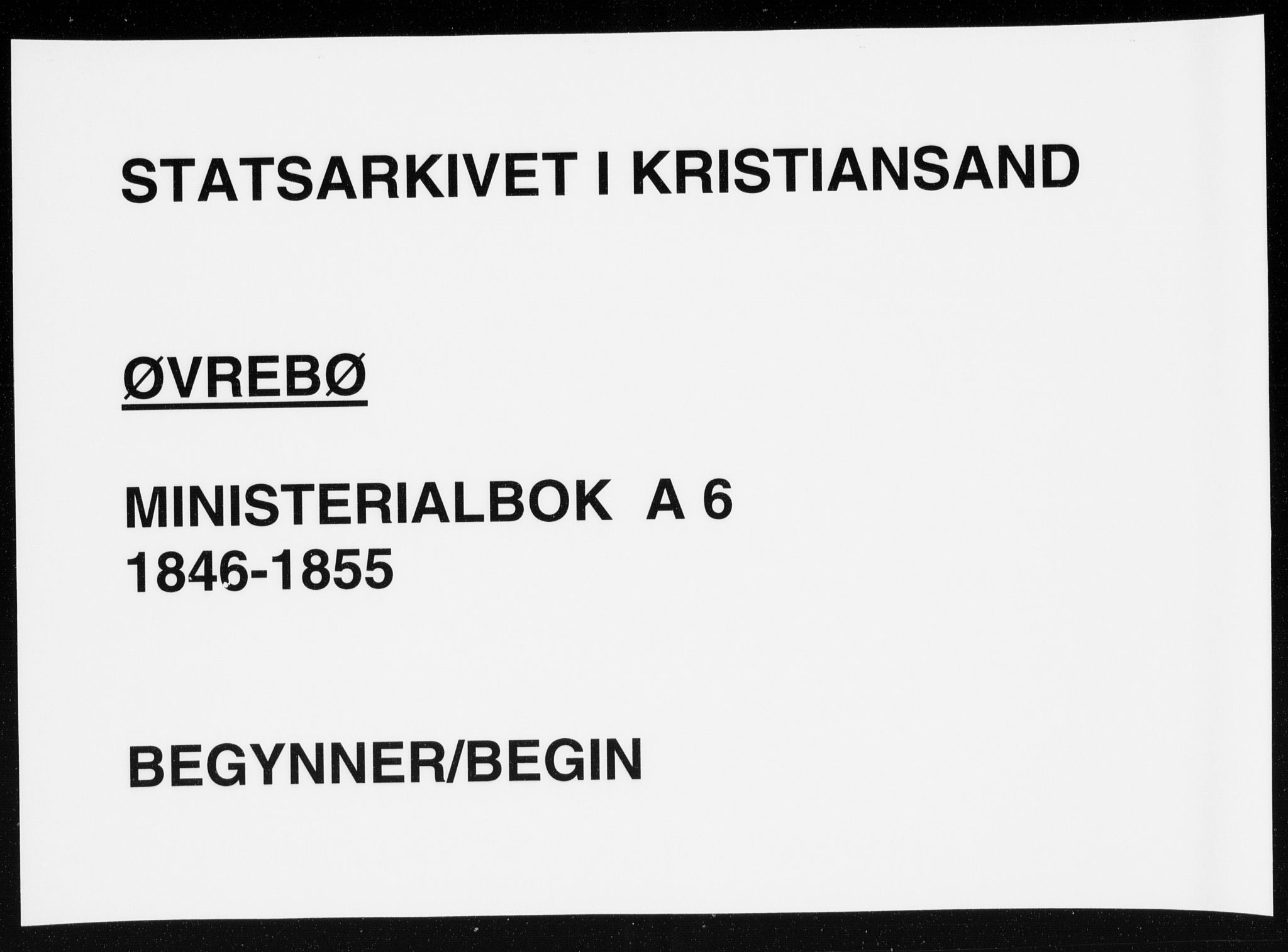 Vennesla sokneprestkontor, SAK/1111-0045/Fa/Fac/L0006: Ministerialbok nr. A 6, 1846-1855