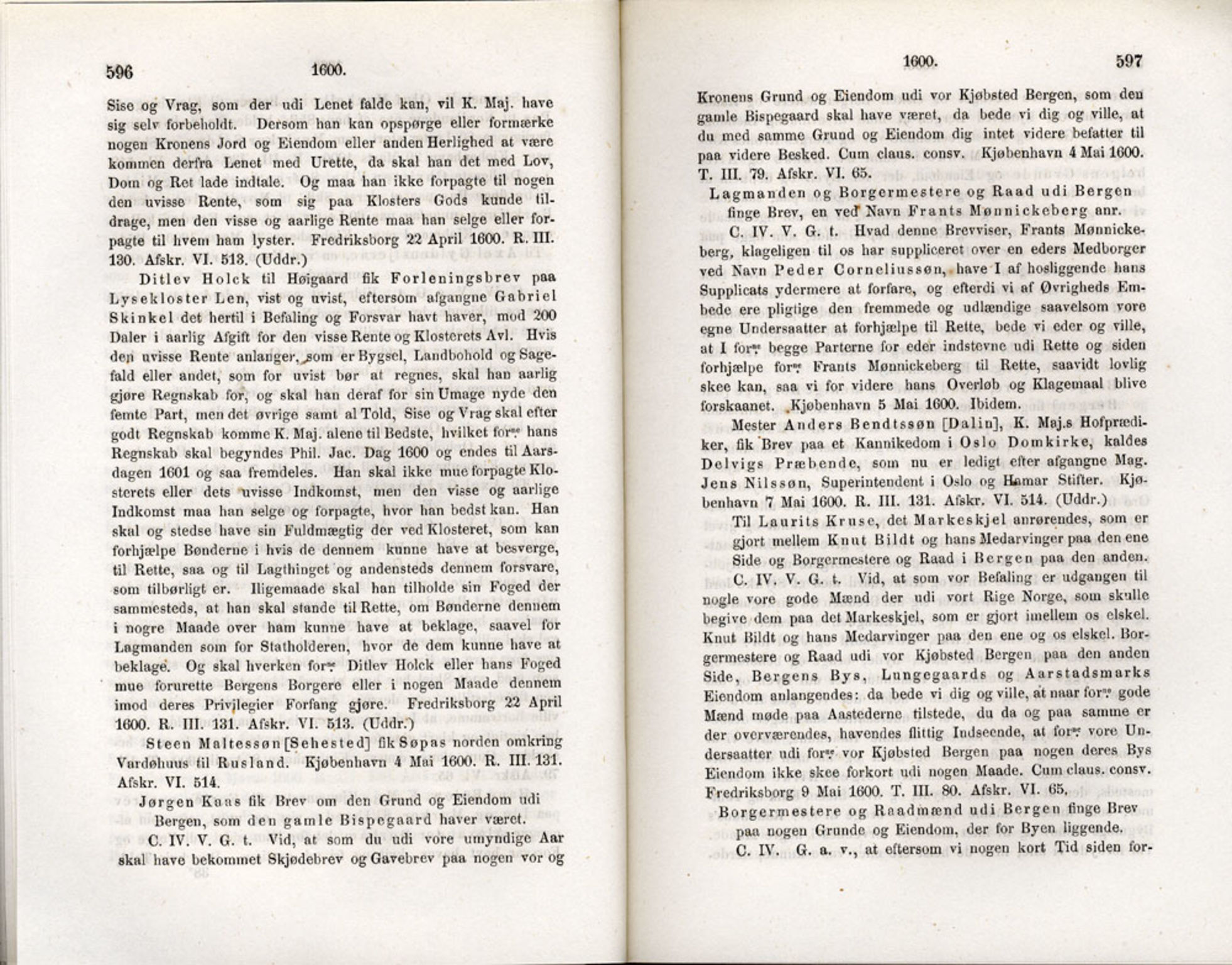 Publikasjoner utgitt av Det Norske Historiske Kildeskriftfond, PUBL/-/-/-: Norske Rigs-Registranter, bind 3, 1588-1602, s. 596-597