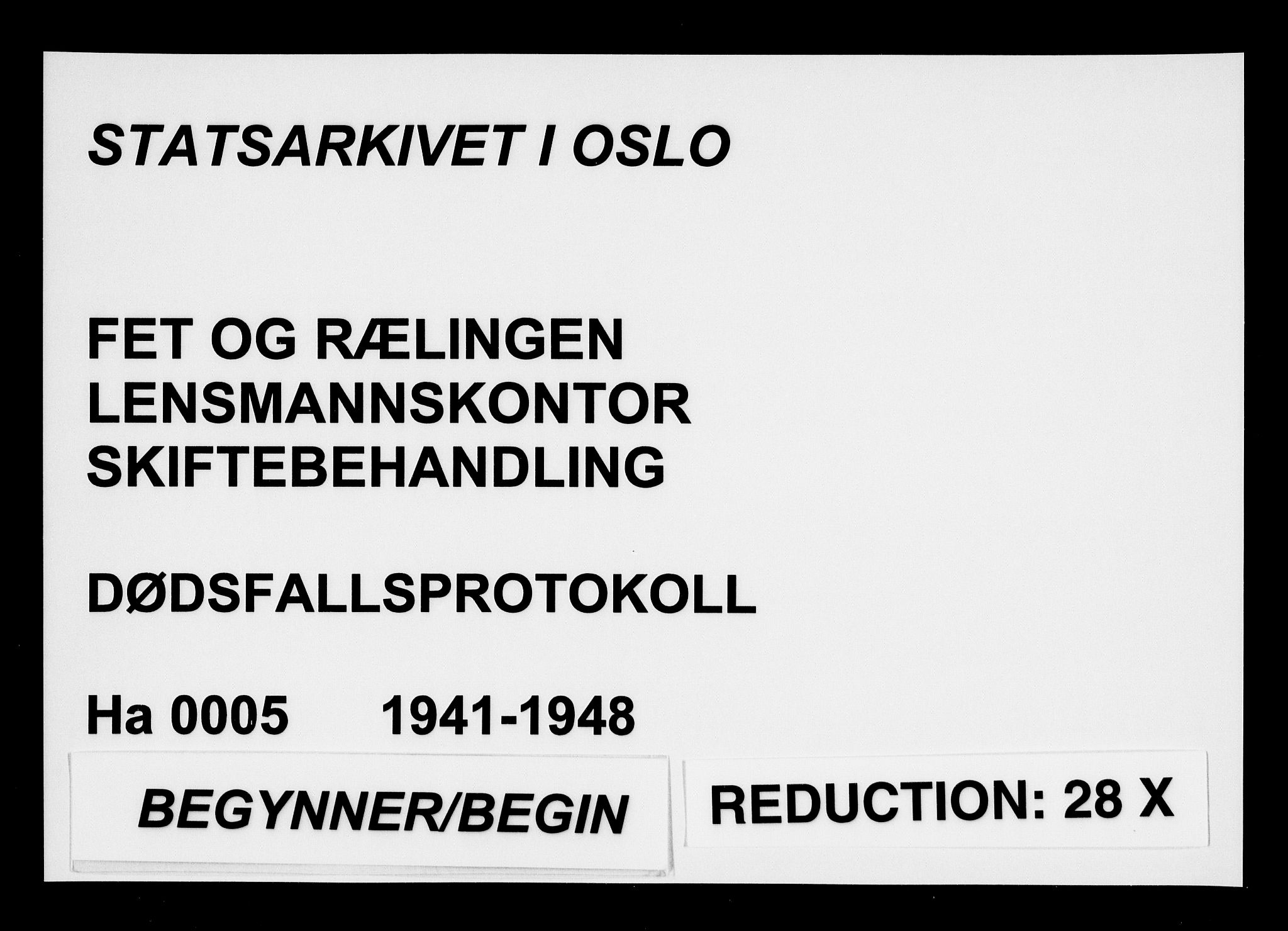 Fet og Rælingen lensmannskontor, SAO/A-10769/H/Ha/L0005: Dødsfallsprotokoll, 1941-1948