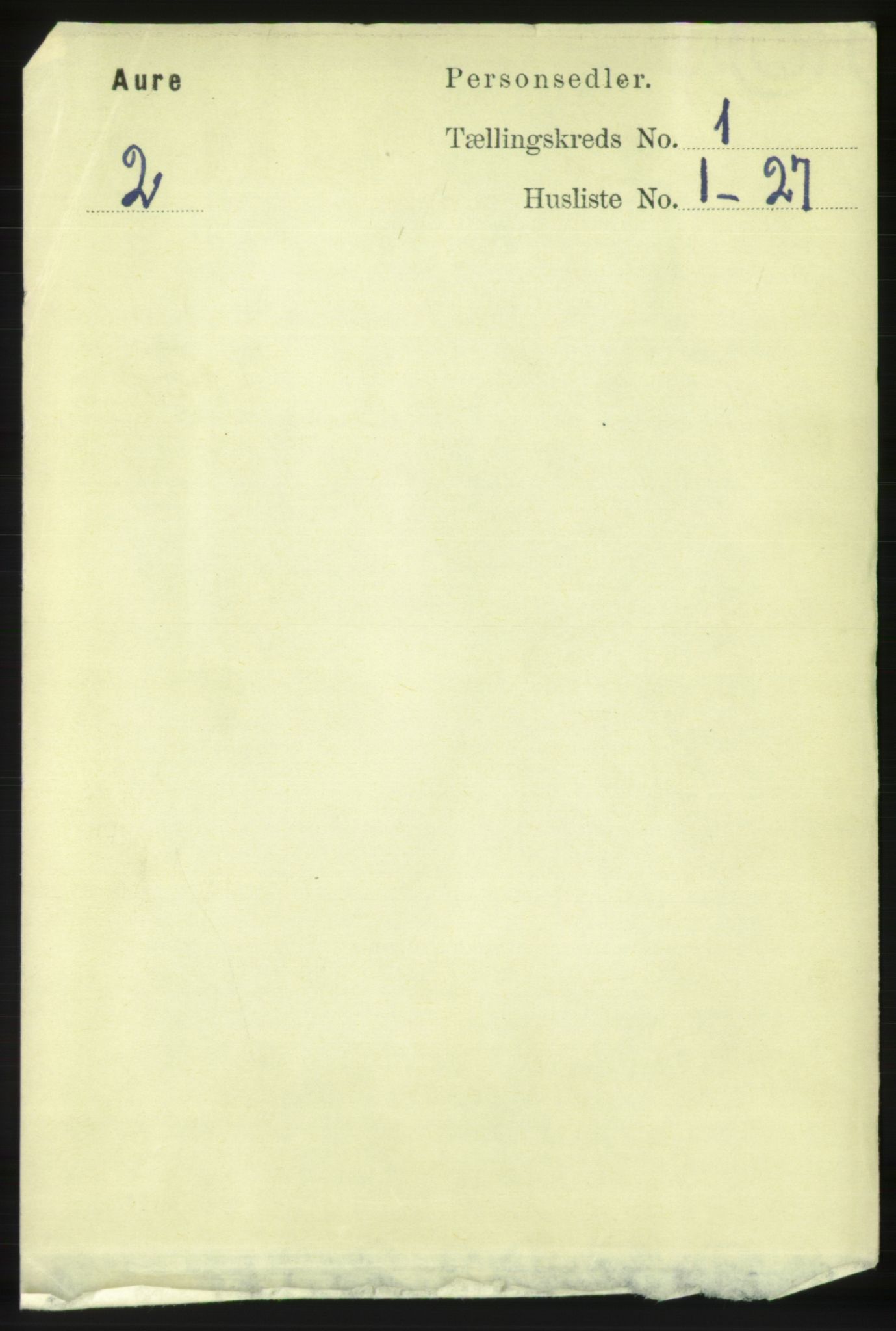 RA, Folketelling 1891 for 1569 Aure herred, 1891, s. 123