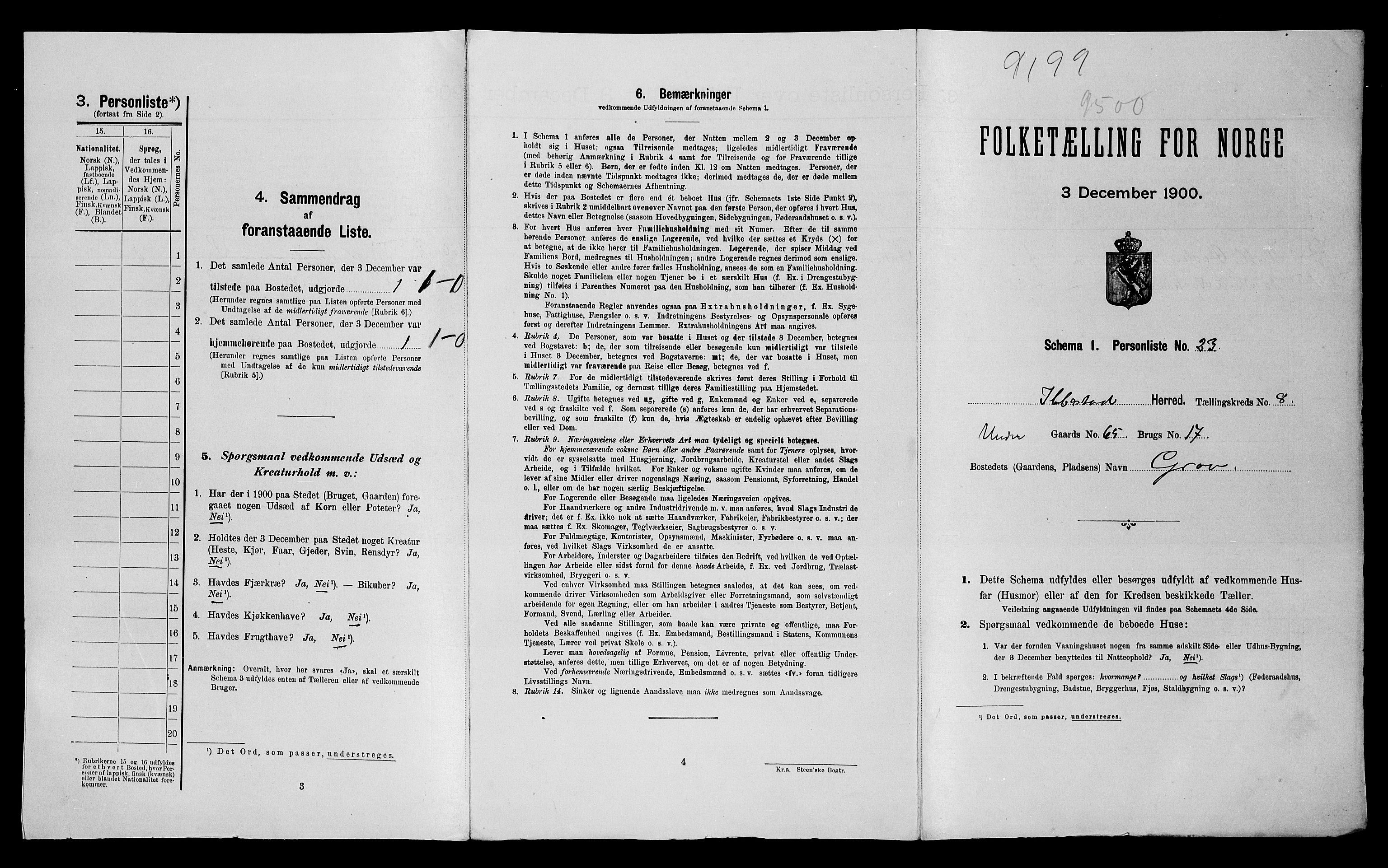 SATØ, Folketelling 1900 for 1917 Ibestad herred, 1900, s. 93