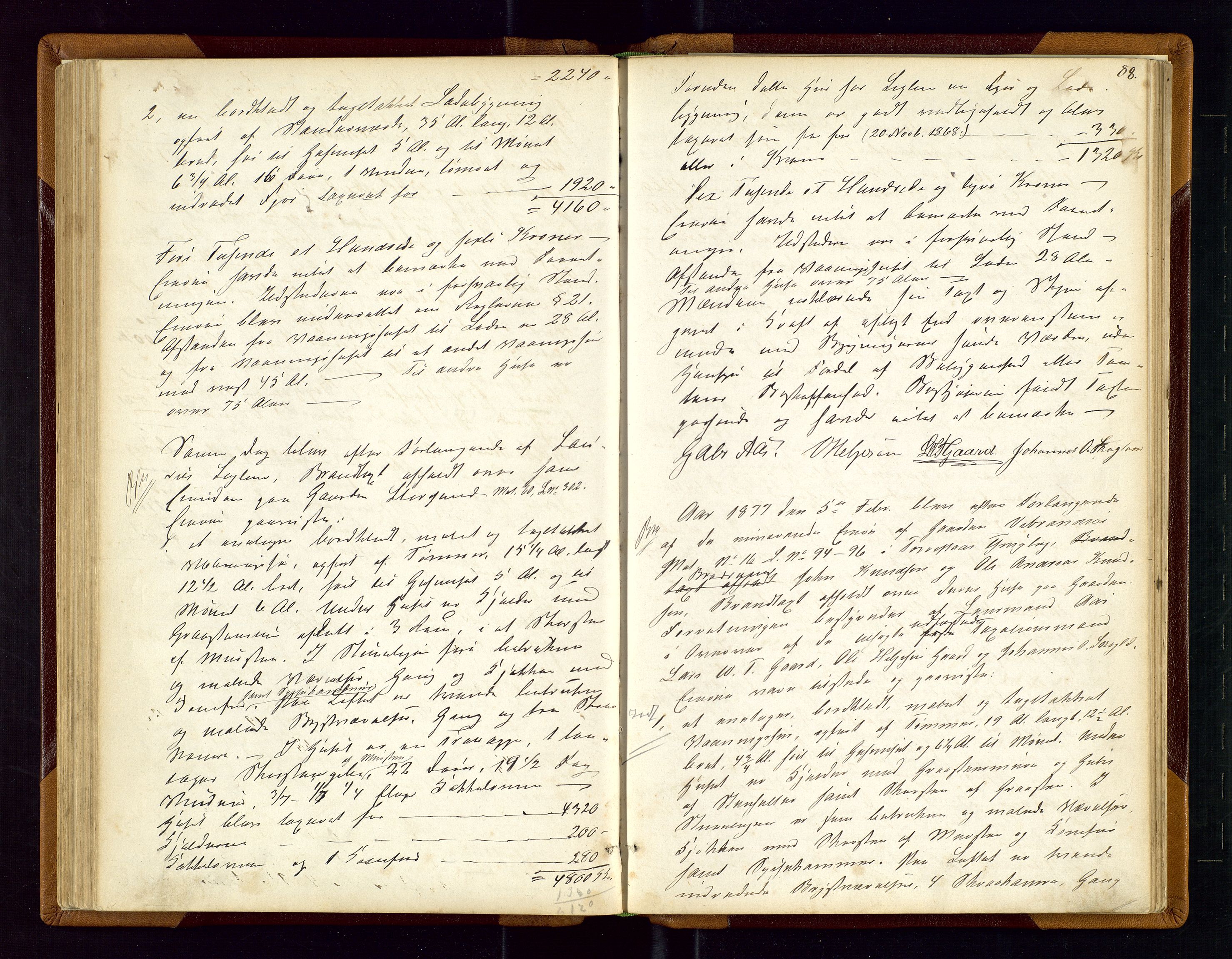 Torvestad lensmannskontor, AV/SAST-A-100307/1/Goa/L0001: "Brandtaxationsprotokol for Torvestad Thinglag", 1867-1883, s. 87b-88a