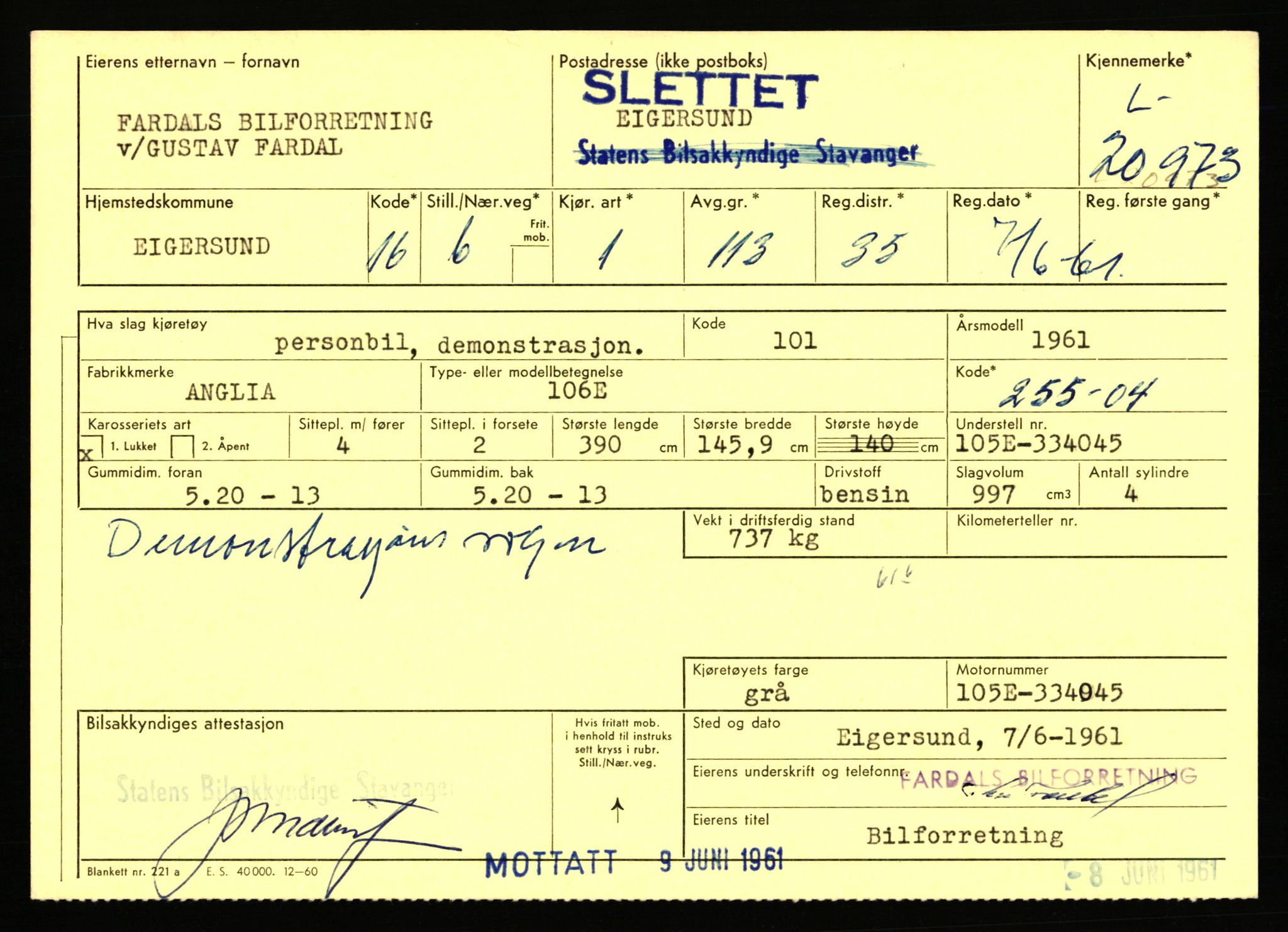 Stavanger trafikkstasjon, AV/SAST-A-101942/0/F/L0037: L-20500 - L-21499, 1930-1971, s. 1463