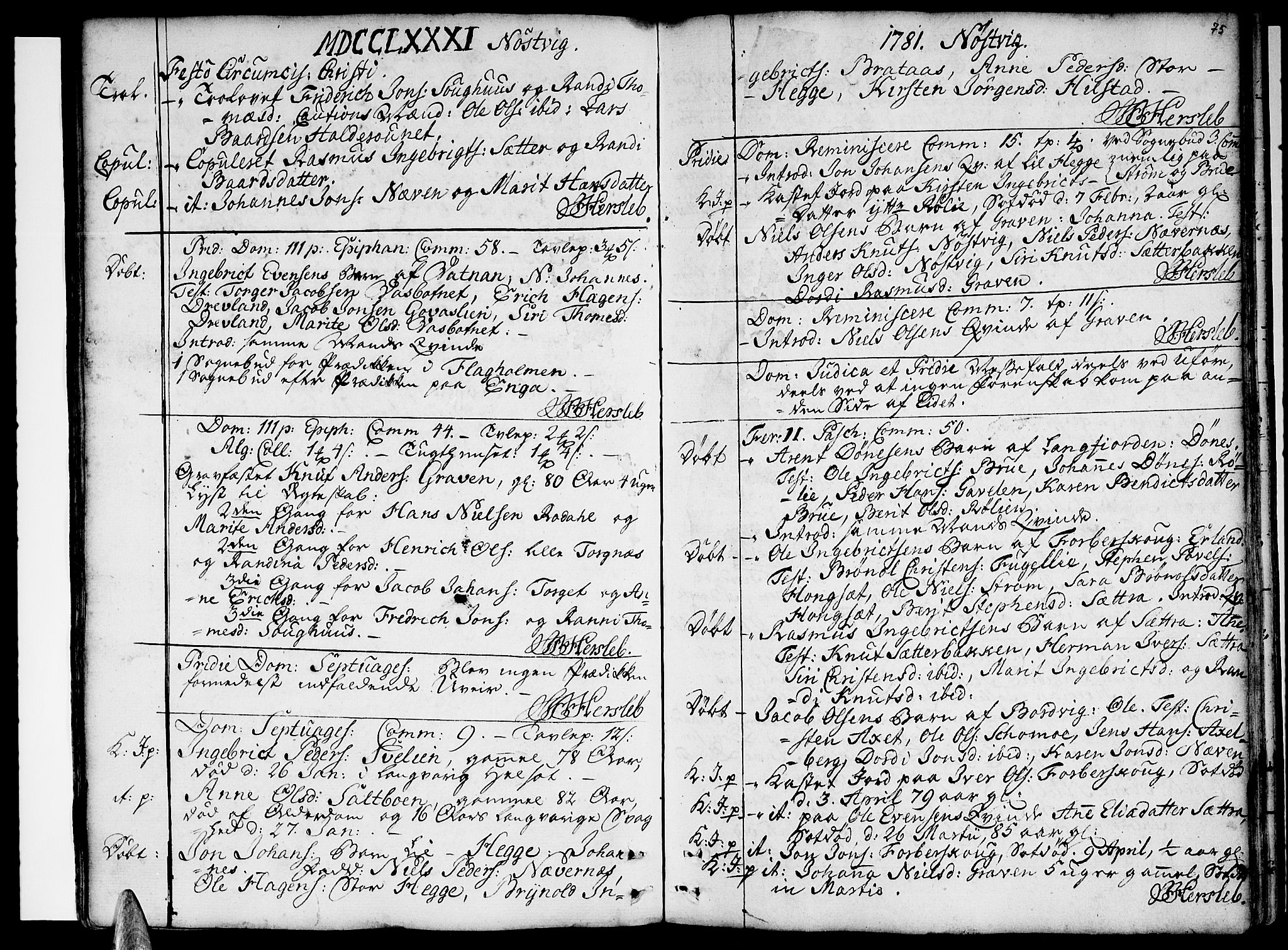 Ministerialprotokoller, klokkerbøker og fødselsregistre - Nordland, AV/SAT-A-1459/814/L0222: Ministerialbok nr. 814A03, 1752-1819, s. 75
