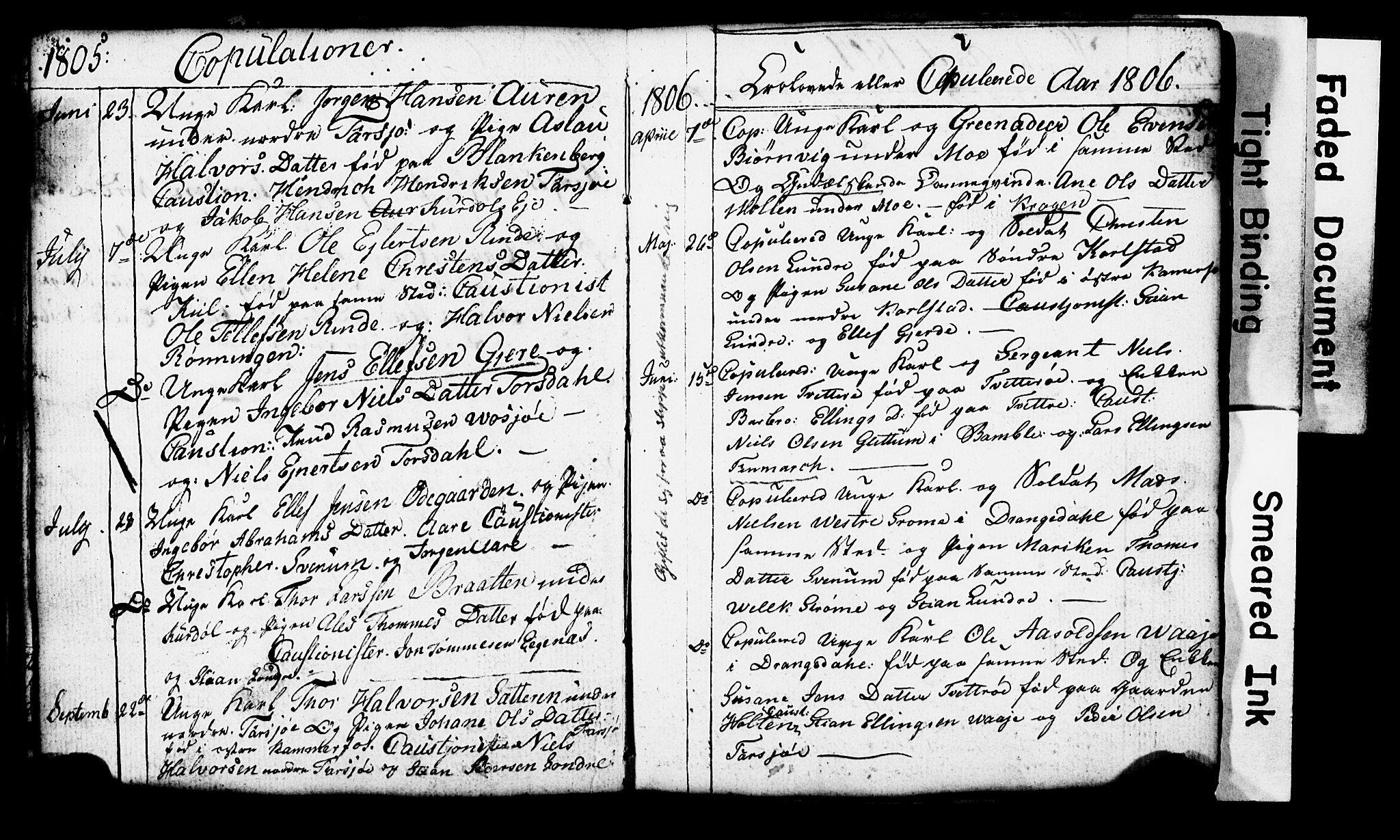 Sannidal kirkebøker, AV/SAKO-A-296/G/Ga/L0001: Klokkerbok nr. 1, 1782-1816